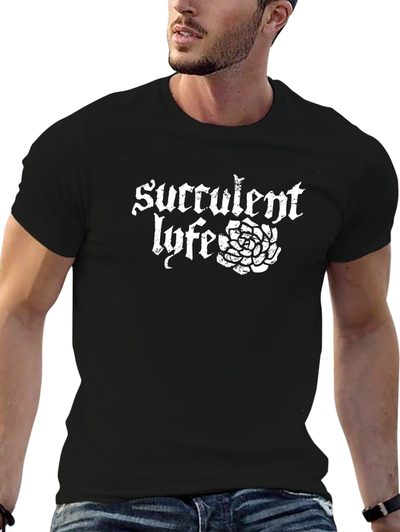 Succulent Life T-Shirt - Black Graphic Tee