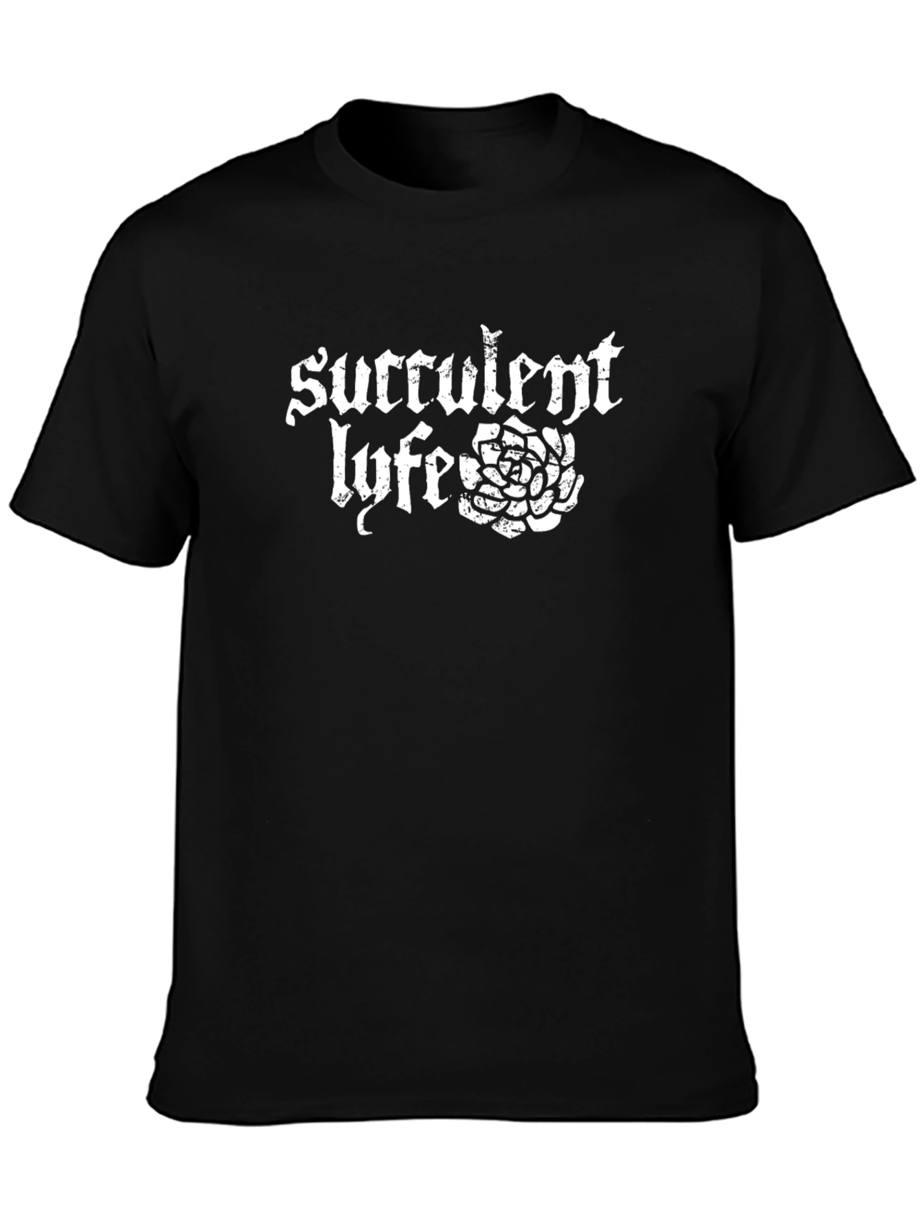 Succulent Life T-Shirt - Black Graphic Tee