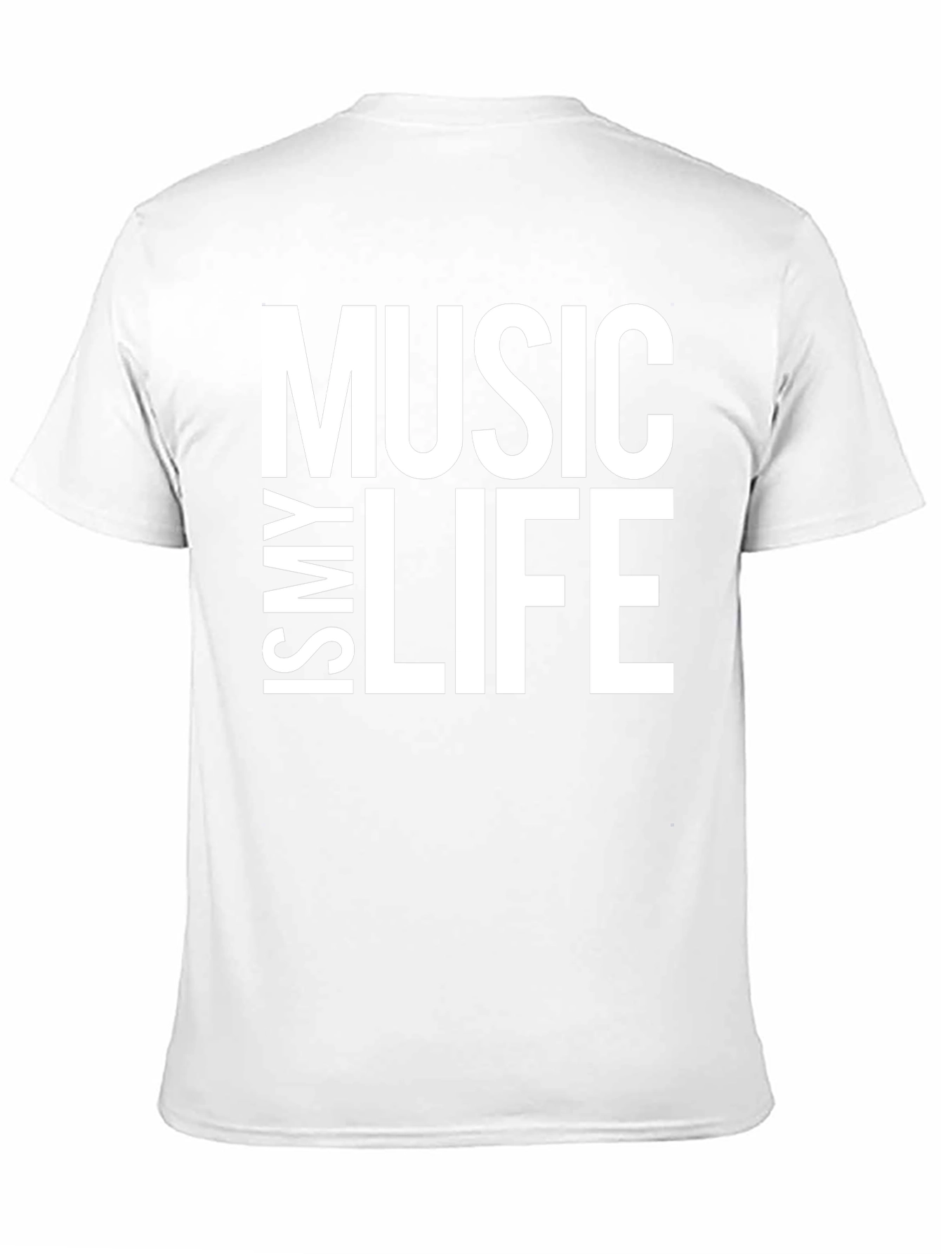 Music Is My Life Black Graphic Tee Shirt
