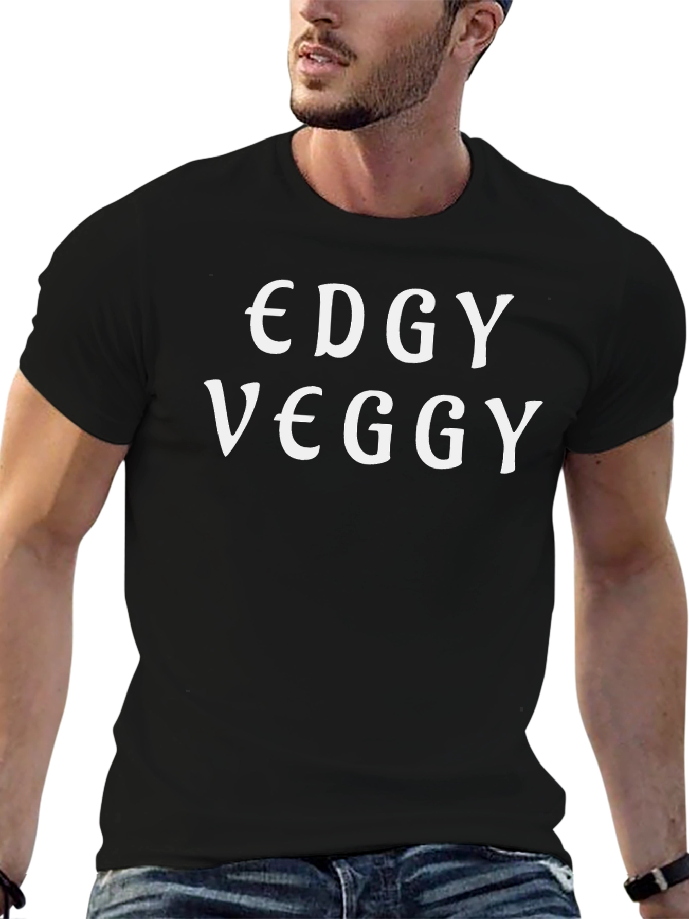 Edgy Veggy Graphic Tee -  Vegan Humor T-Shirt
