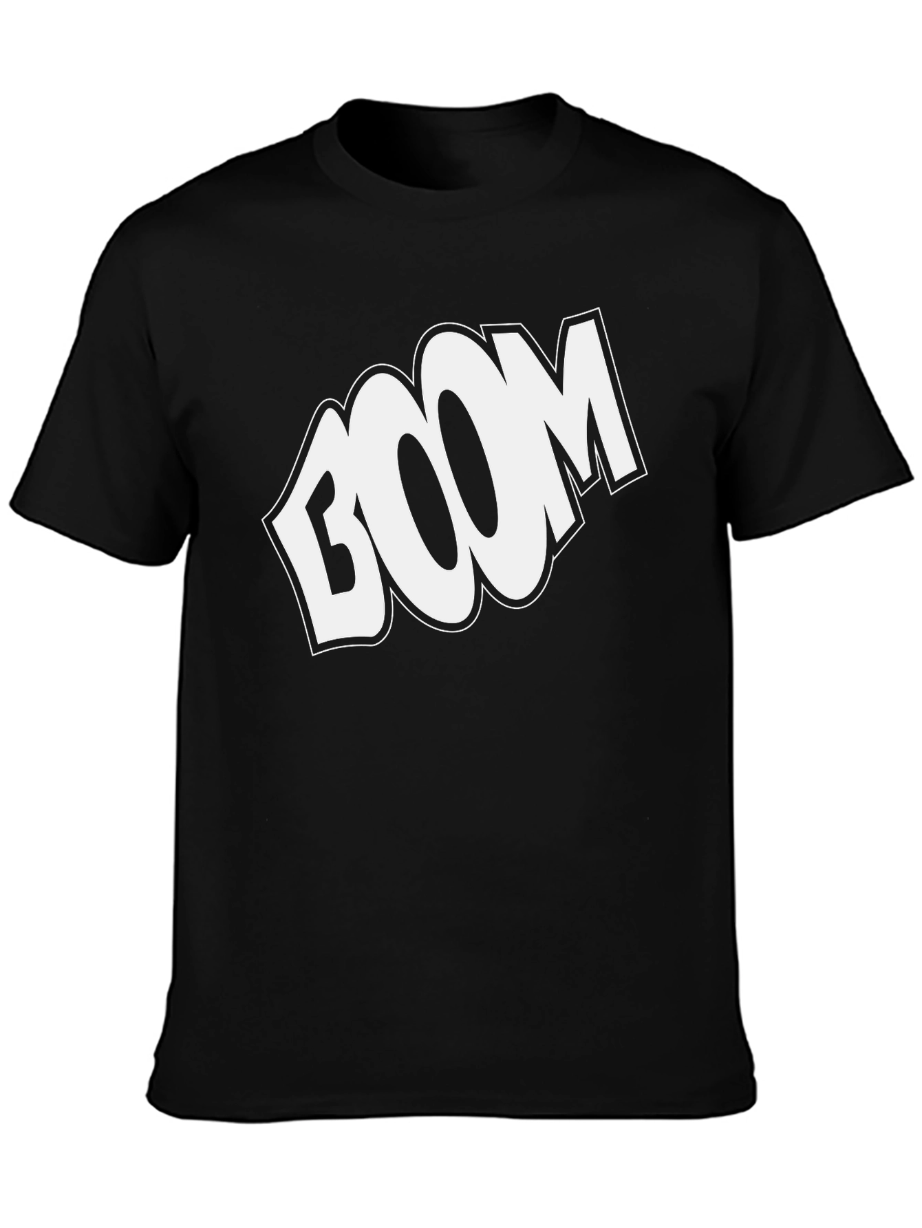BOOM Graphic Print Black T-Shirt