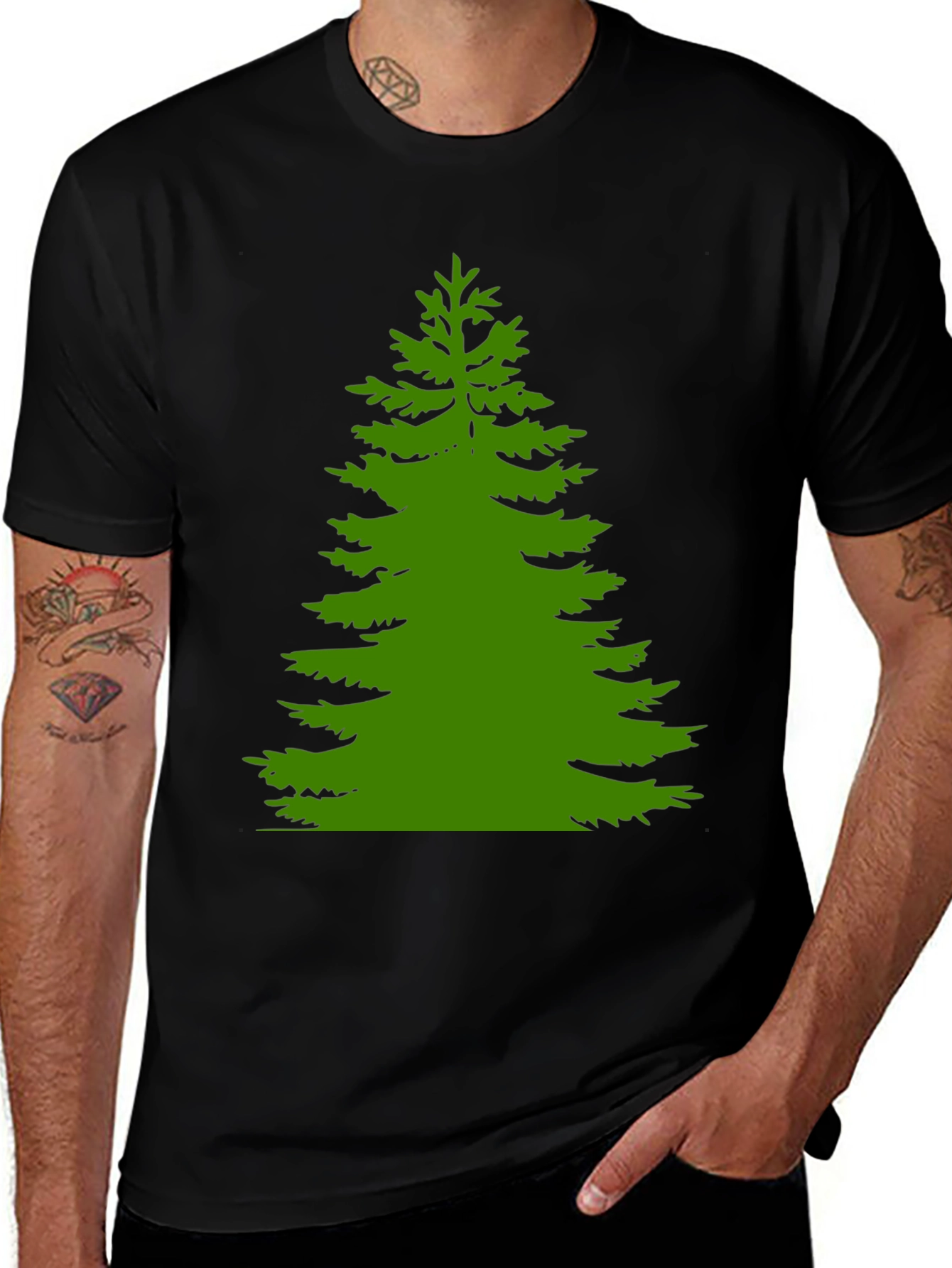 Evergreen Tree Graphic T-Shirt - Nature Lover Tee