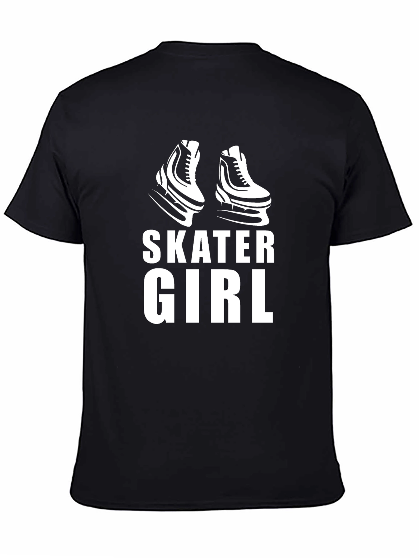 Skater Girl Graphic Tee - Black Unisex T-Shirt