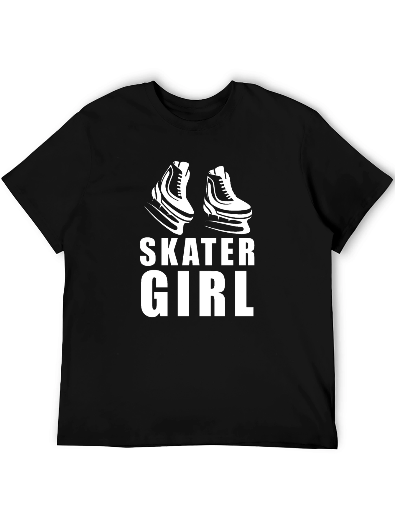 Skater Girl Graphic Tee - Black Unisex T-Shirt
