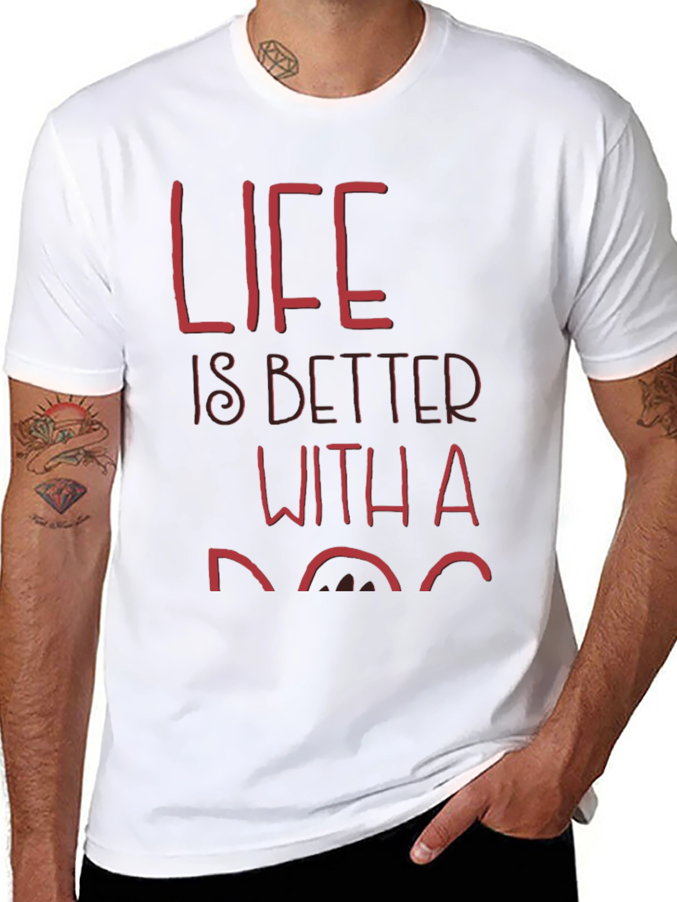 Life is Better With a Dog Graphic T-Shirt