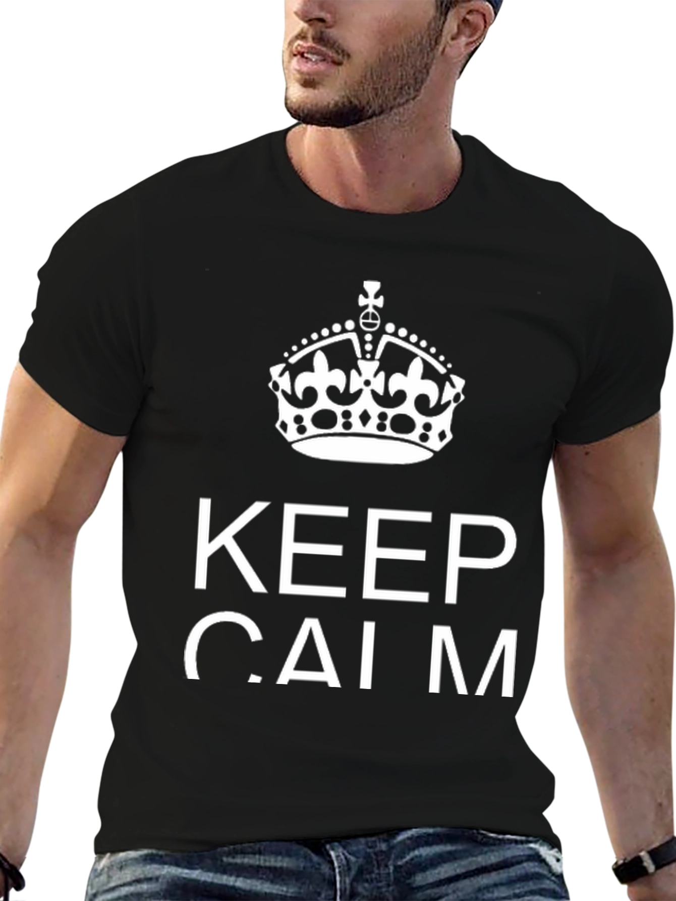 Keep Calm Graphic Tee - Black