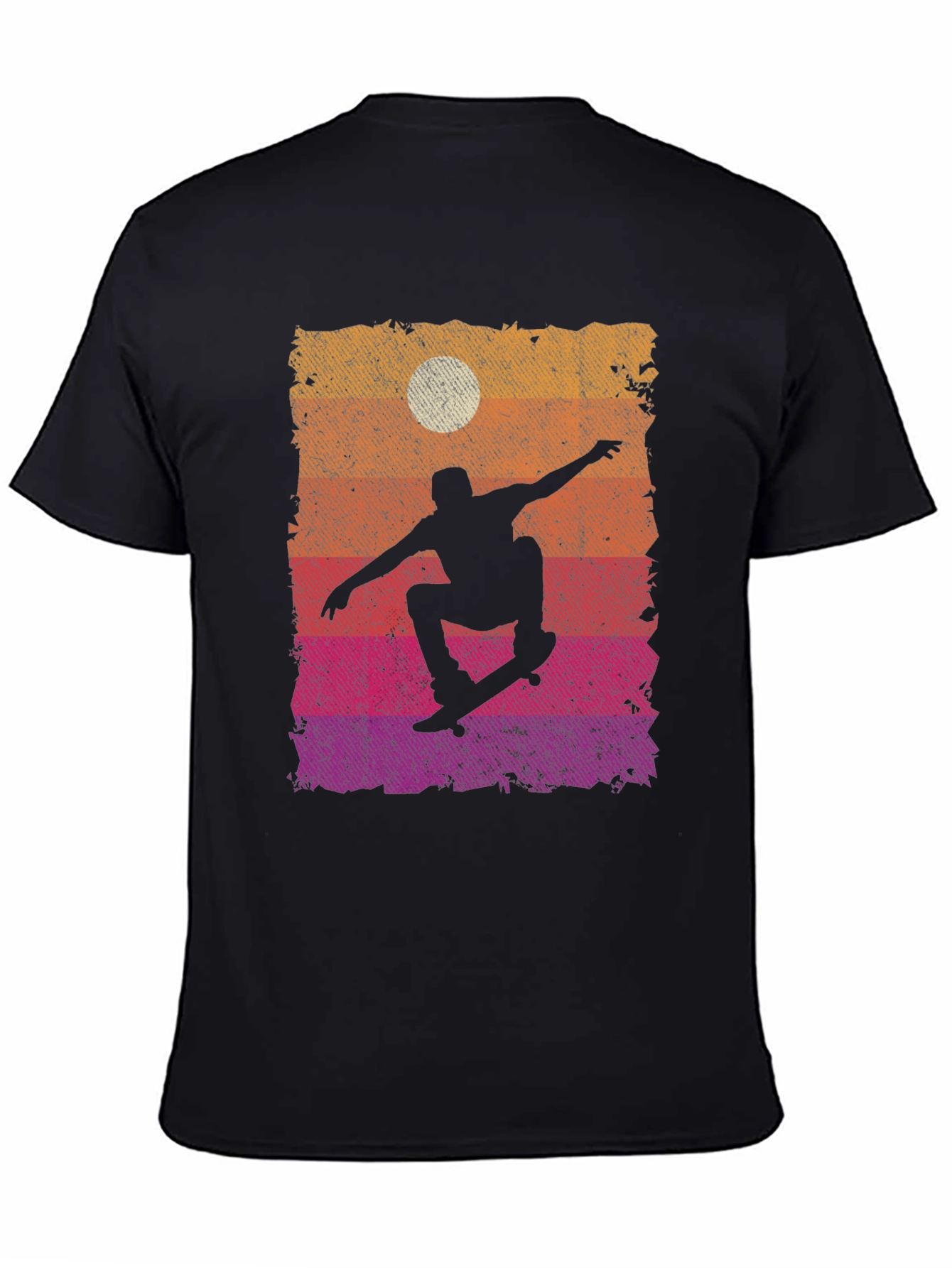 Skateboarding Sunset Graphic Tee - Cool Skater Design