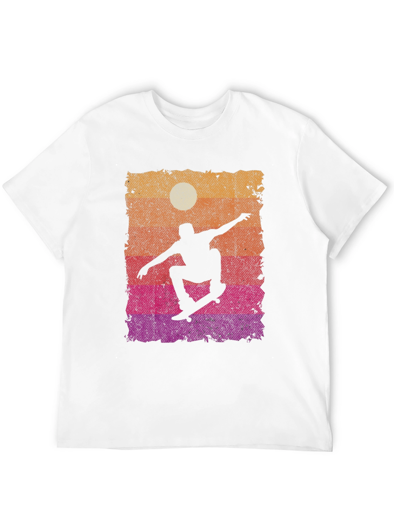 Skateboarding Sunset Graphic Tee - Cool Skater Design