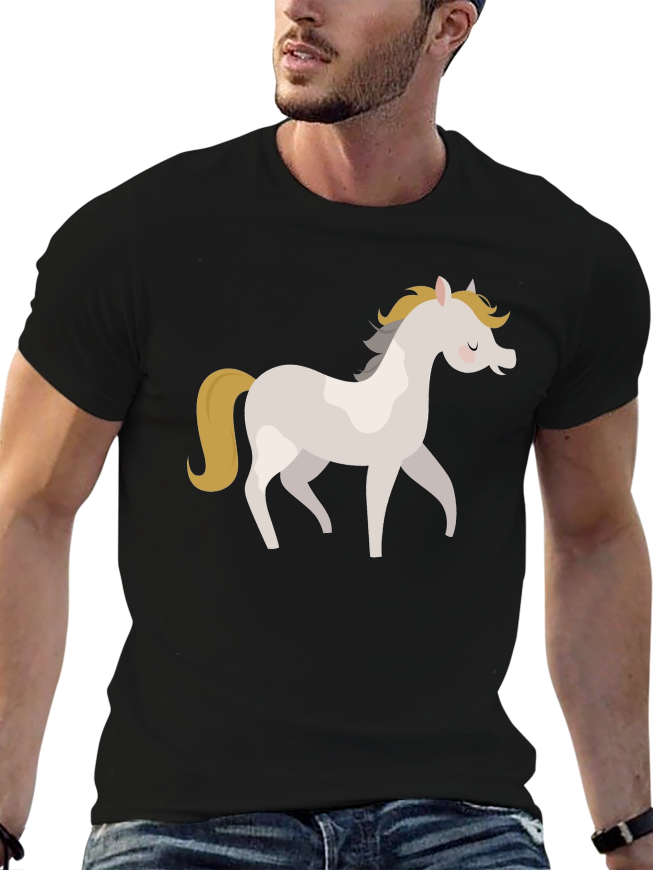 Cute Horse Graphic Tee - Casual Comfort