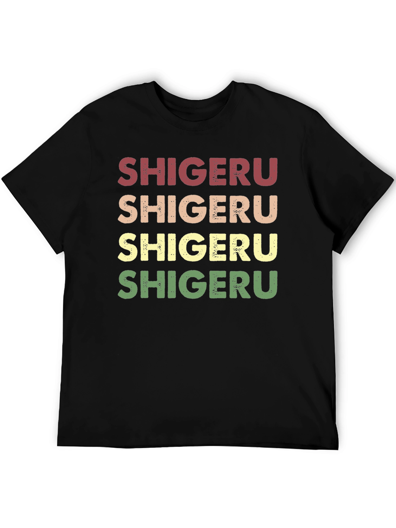 Retro Shigeru Text Graphic T-Shirt