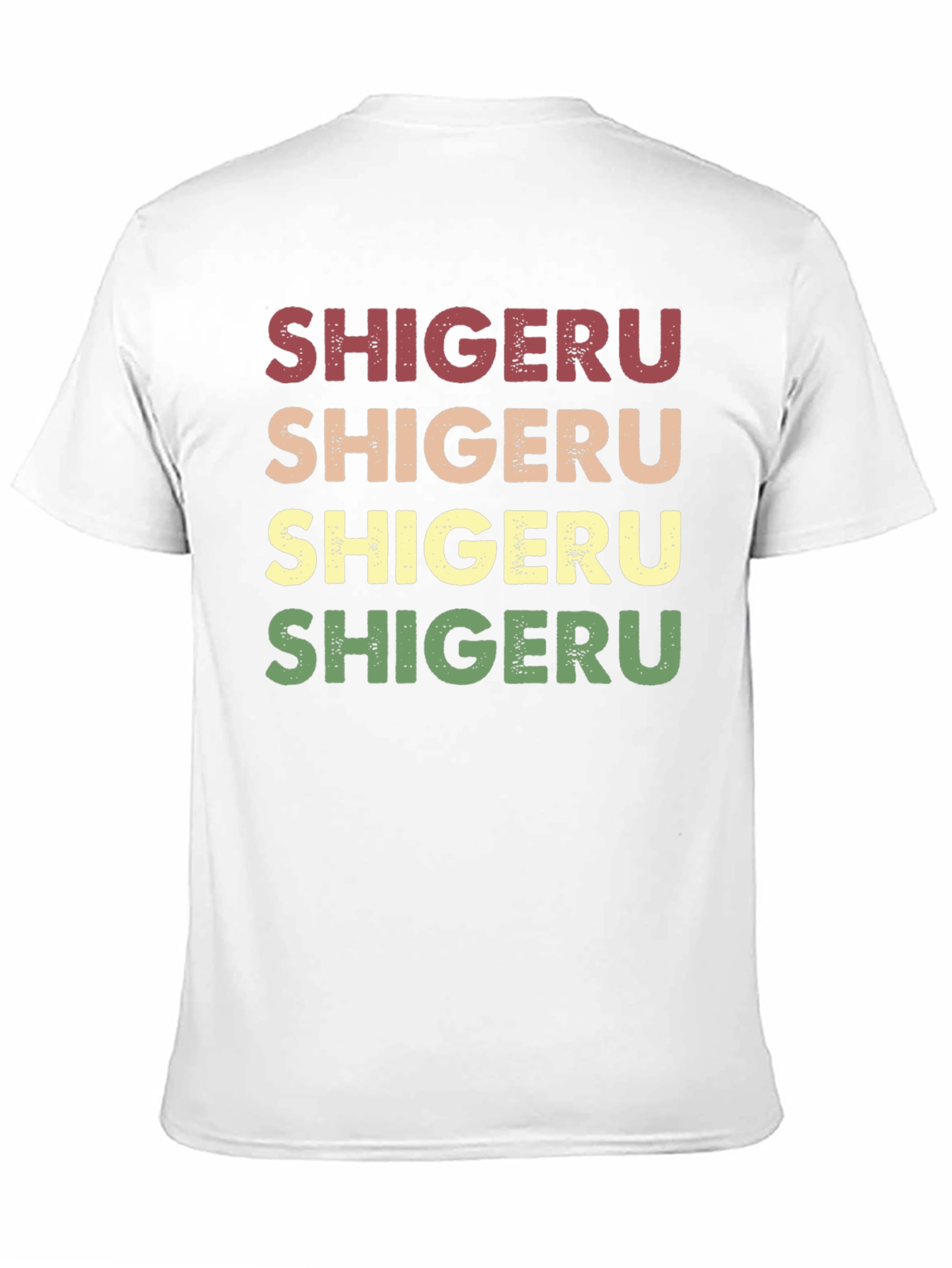 Retro Shigeru Text Graphic T-Shirt