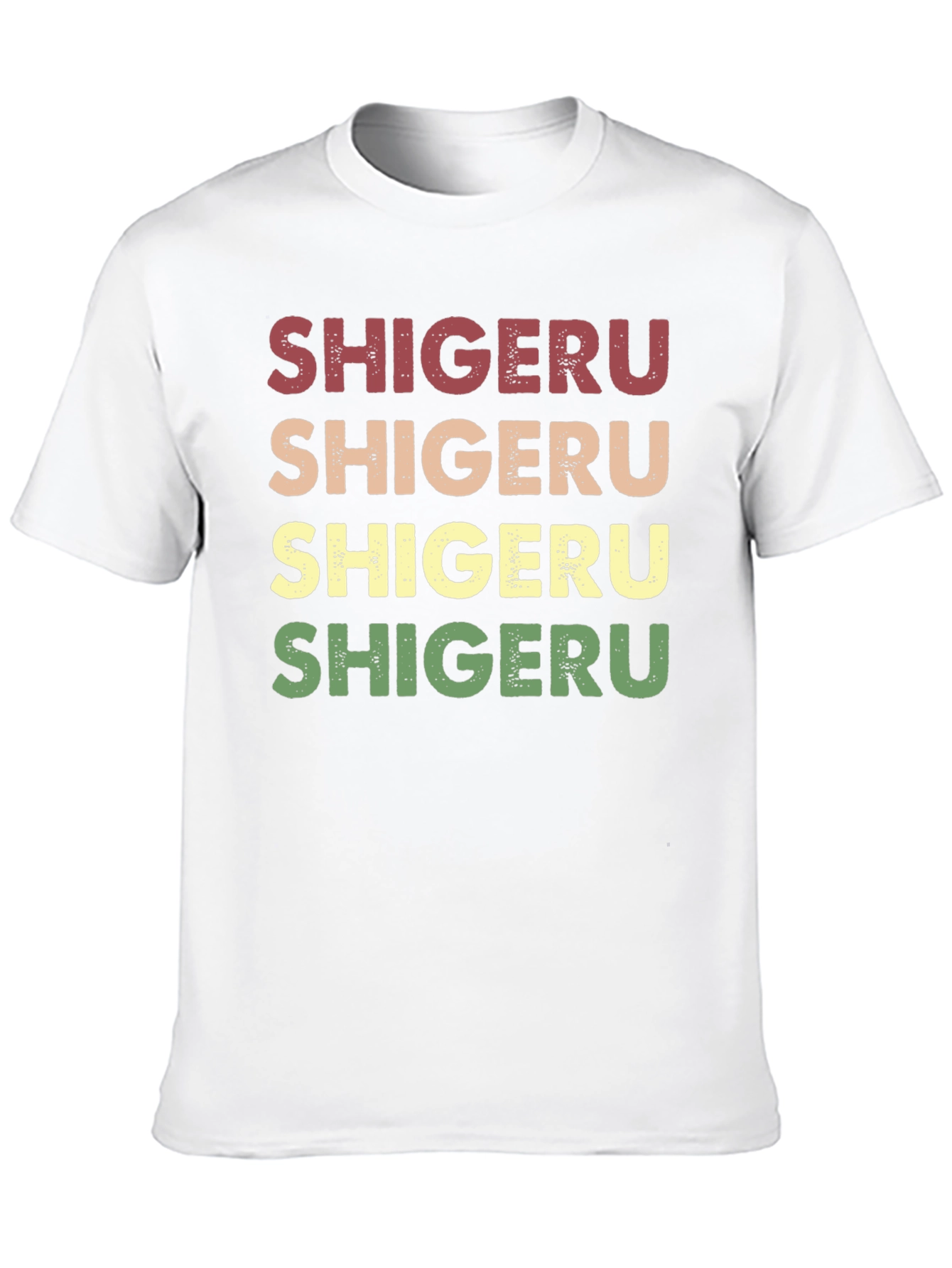 Retro Shigeru Text Graphic T-Shirt