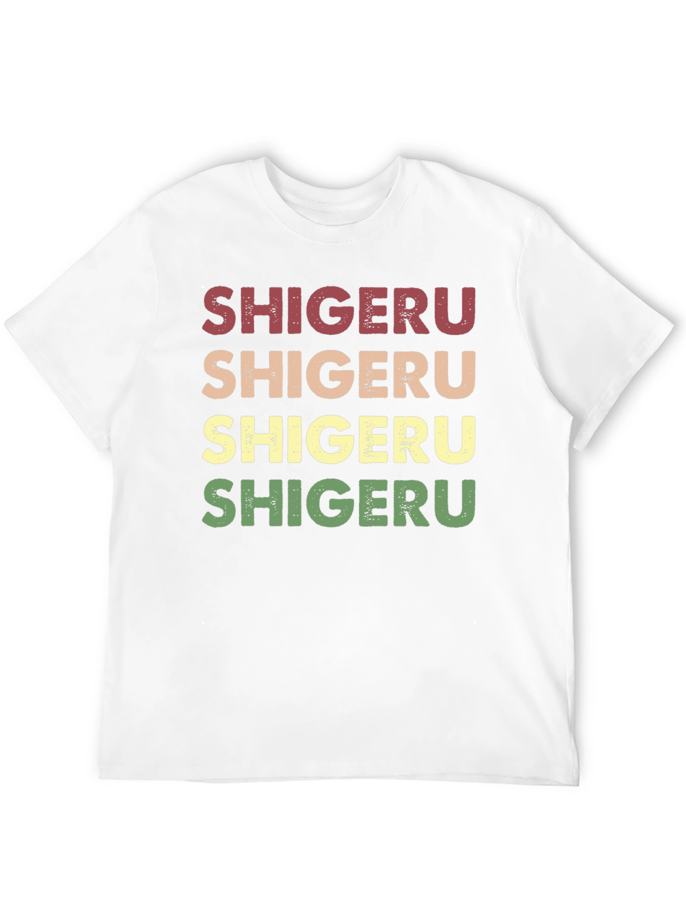 Retro Shigeru Text Graphic T-Shirt