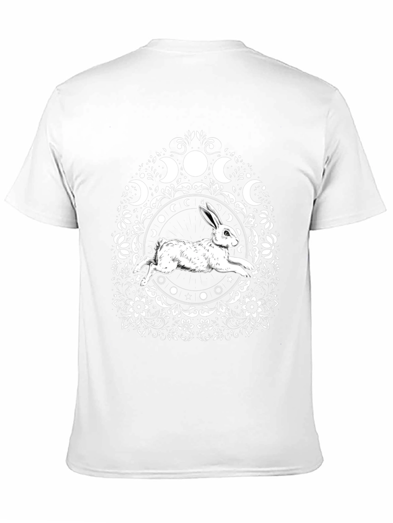 Rabbit Moon Phases Graphic T-Shirt