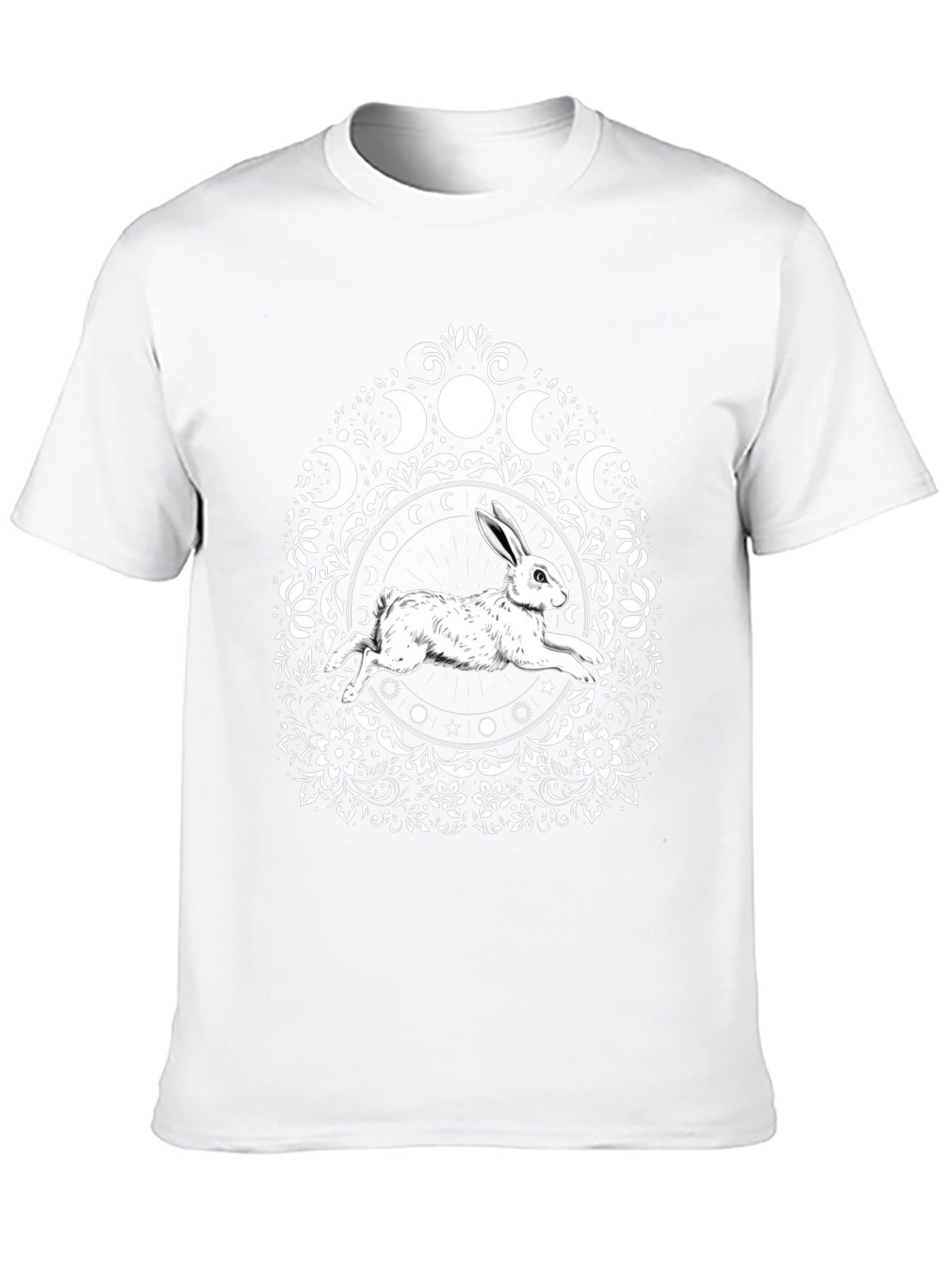 Rabbit Moon Phases Graphic T-Shirt
