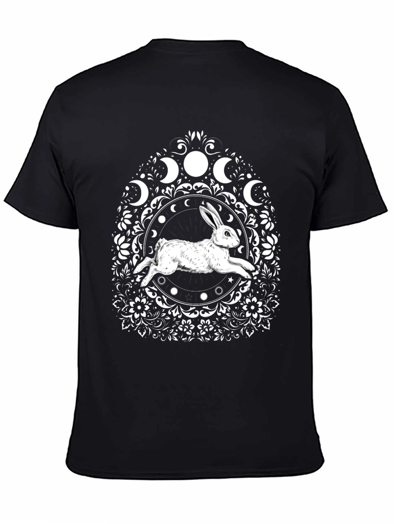 Rabbit Moon Phases Graphic T-Shirt