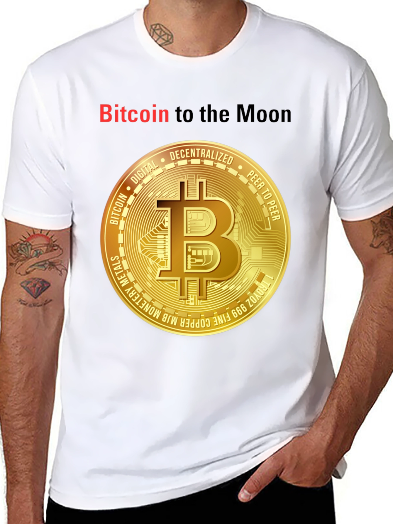 Bitcoin to the Moon T-Shirt Crypto Tee