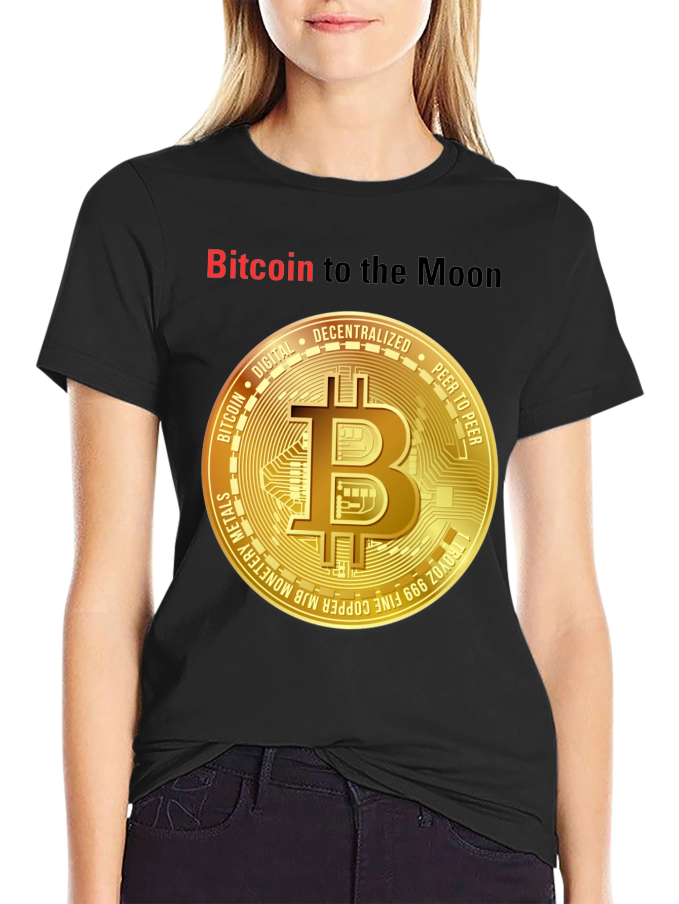 Bitcoin to the Moon T-Shirt Crypto Tee