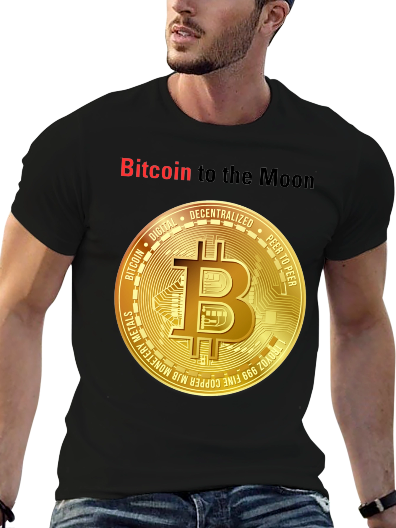 Bitcoin to the Moon T-Shirt Crypto Tee