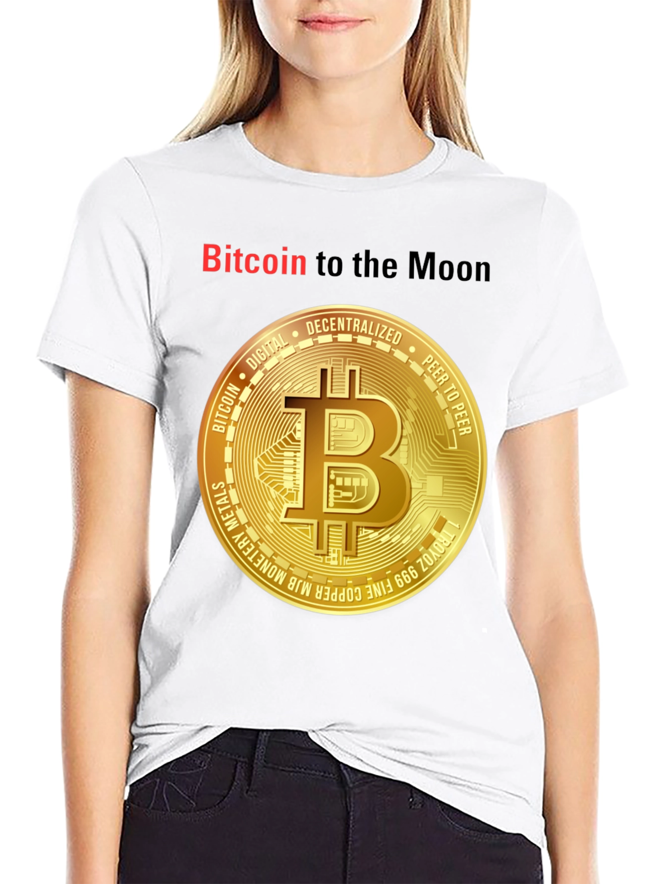Bitcoin to the Moon T-Shirt Crypto Tee