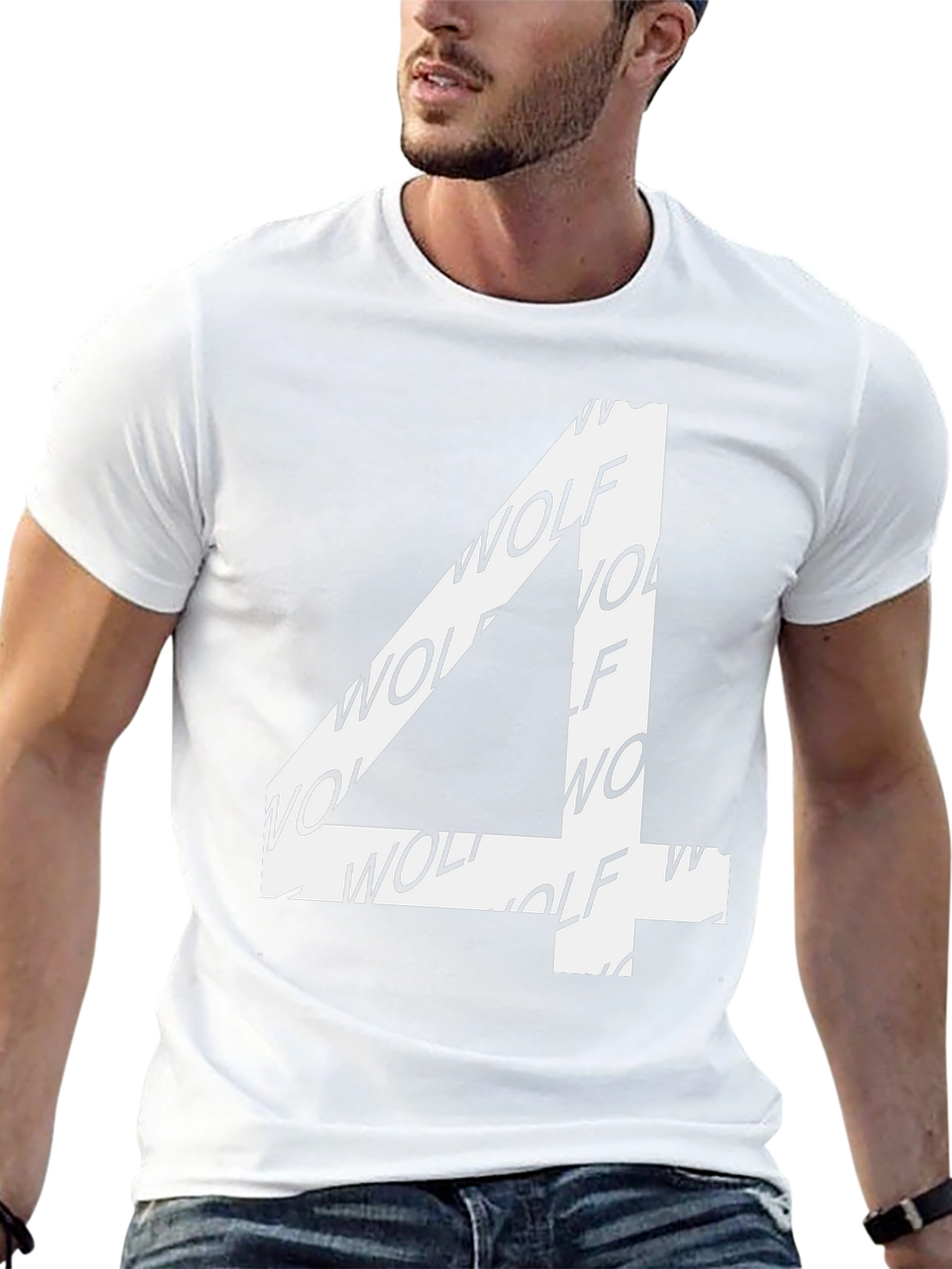 Wolf Number 4 T-Shirt - Black Cotton Blend