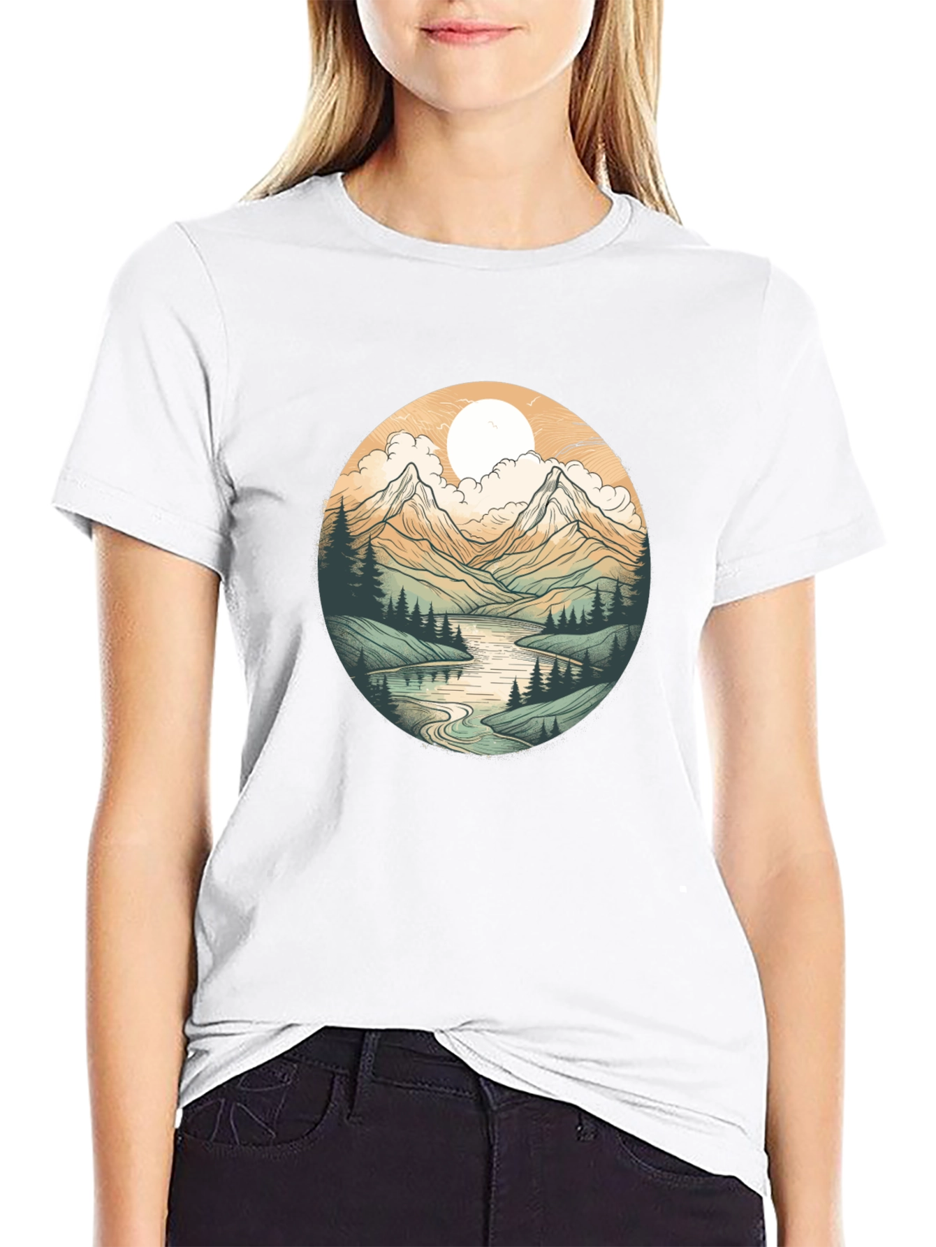 Mountain Vista Graphic Tee - Black