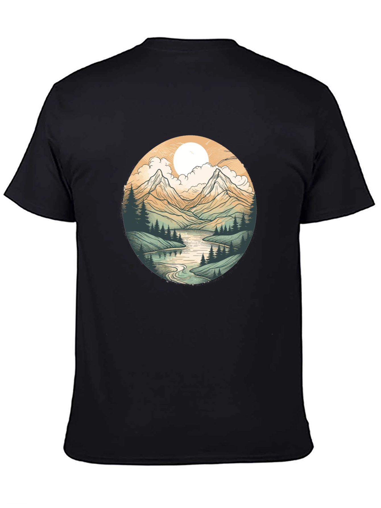 Mountain Vista Graphic Tee - Black