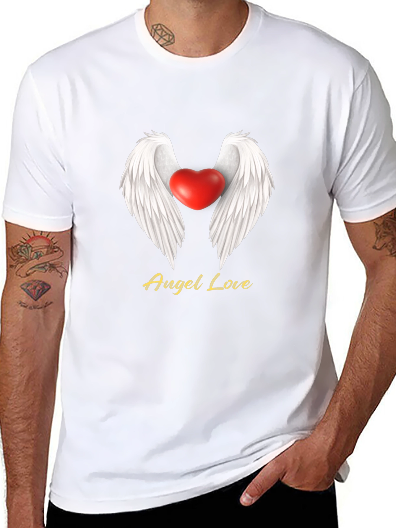 Angel Love Heart Wings Graphic Tee