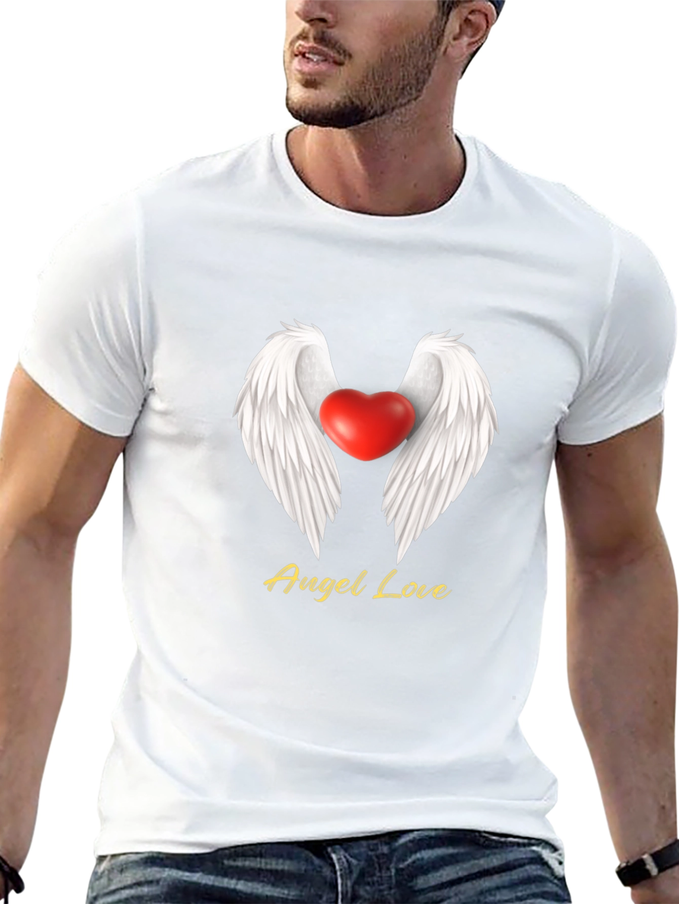 Angel Love Heart Wings Graphic Tee
