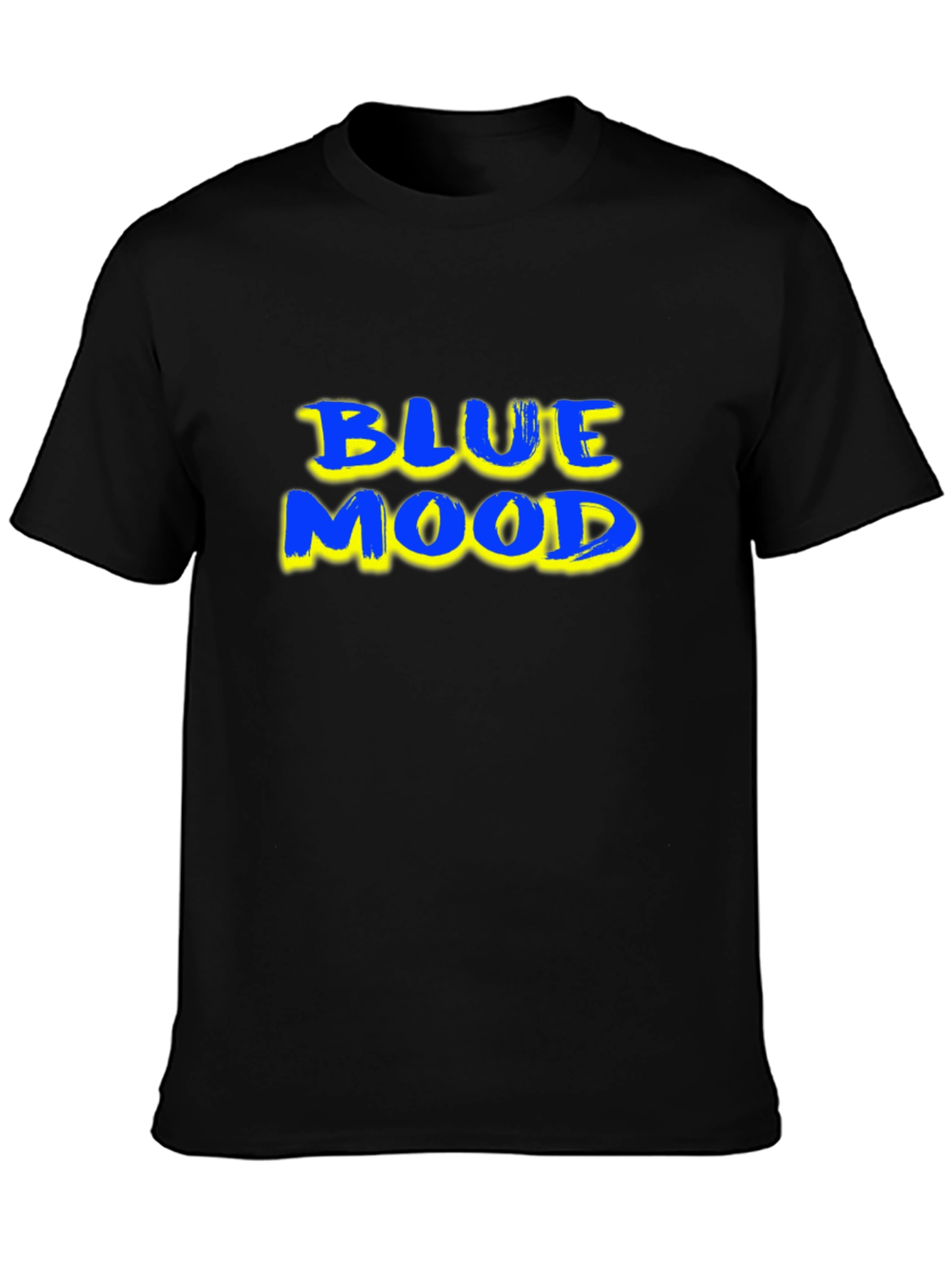Blue Mood Graphic T-Shirt - Black
