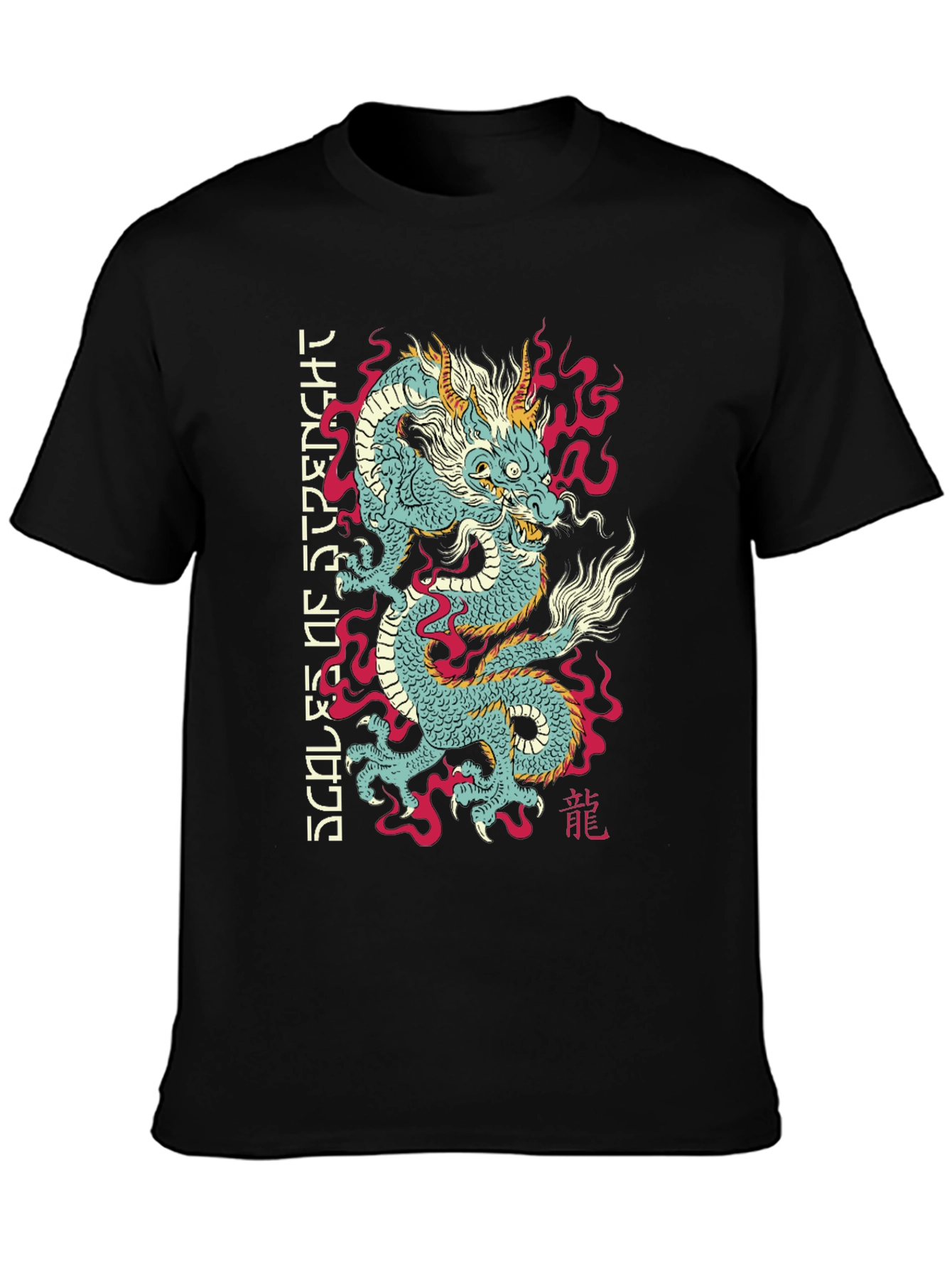 Dragon Scales Graphic Tee - Asian Inspired Streetwear