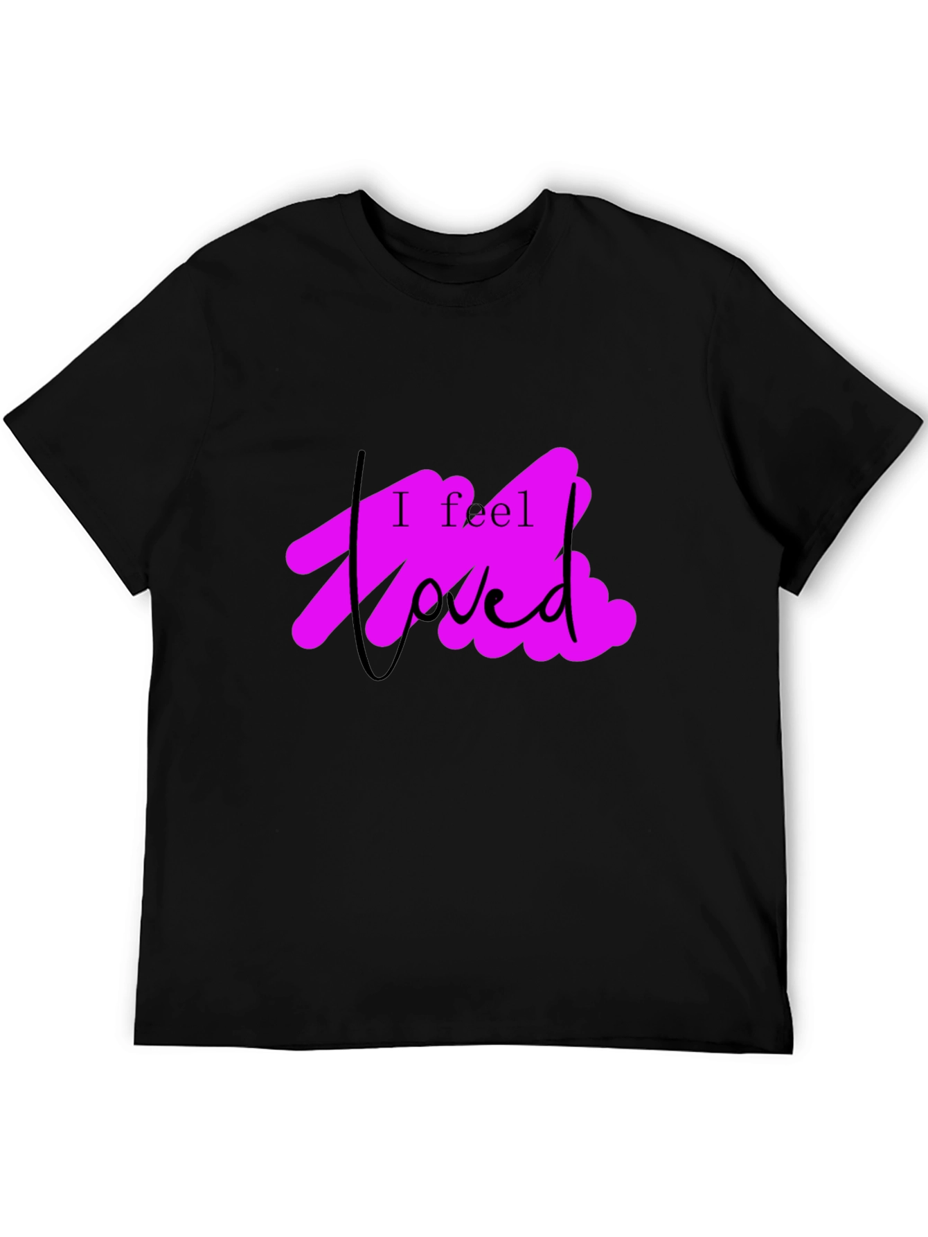I Feel Loved Black Graphic Tee