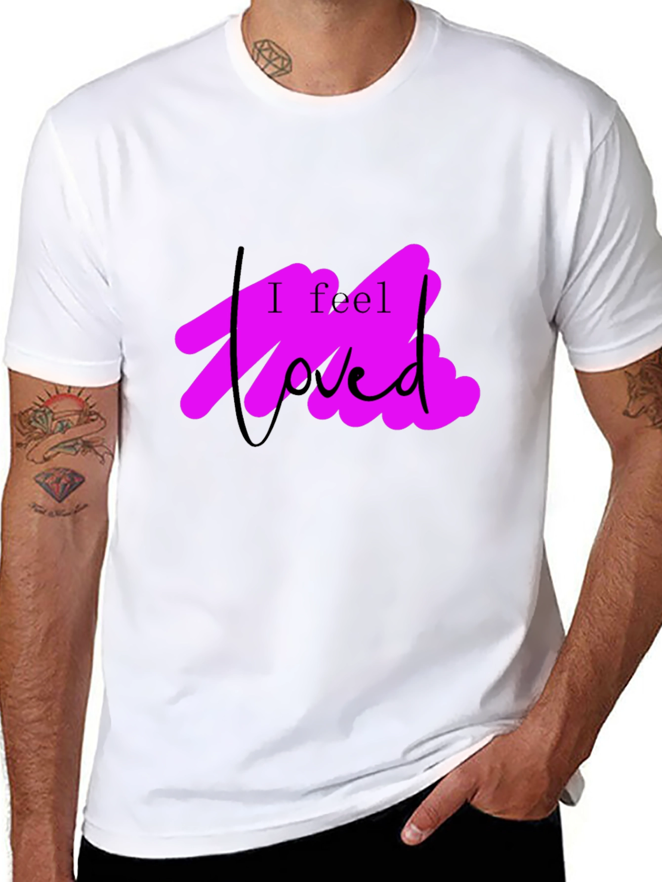 I Feel Loved Black Graphic Tee