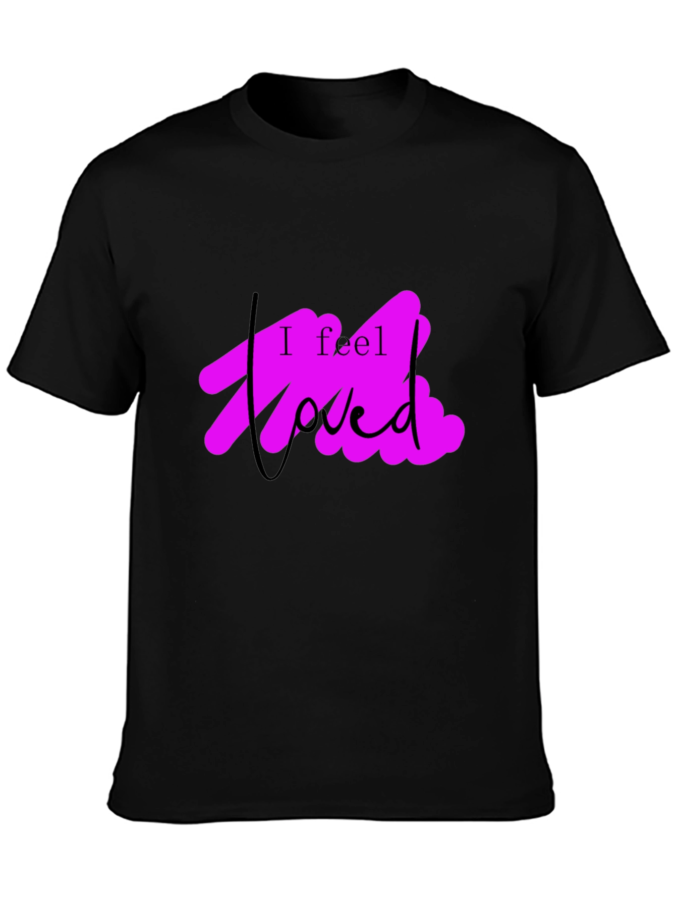 I Feel Loved Black Graphic Tee