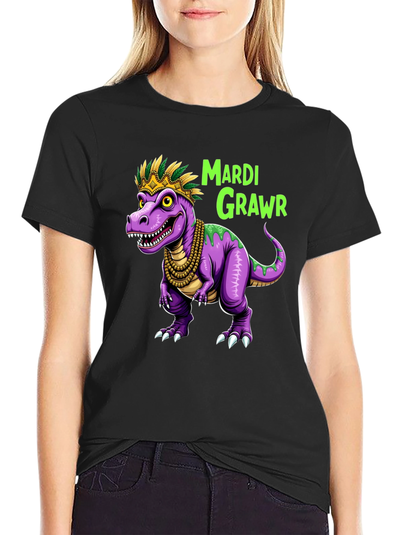 Mardi Gras Dinosaur T-Shirt