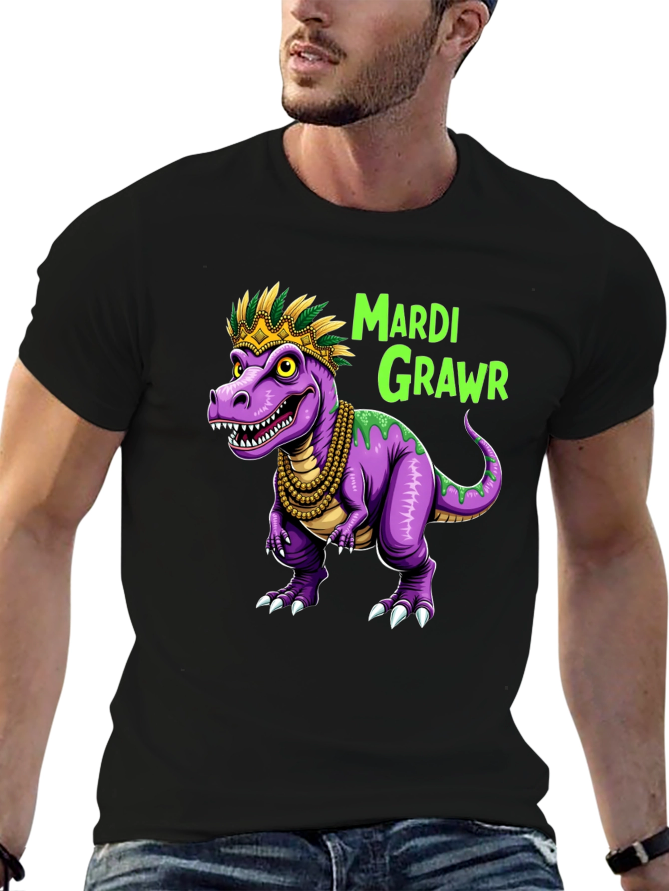 Mardi Gras Dinosaur T-Shirt