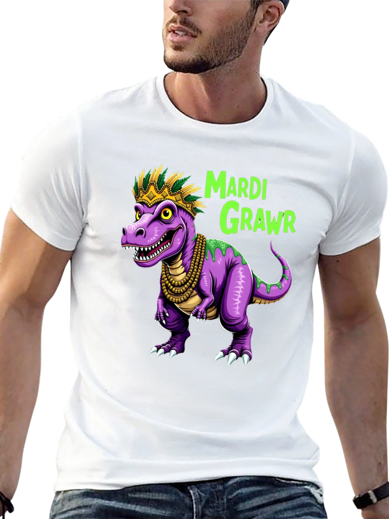 Mardi Gras Dinosaur T-Shirt