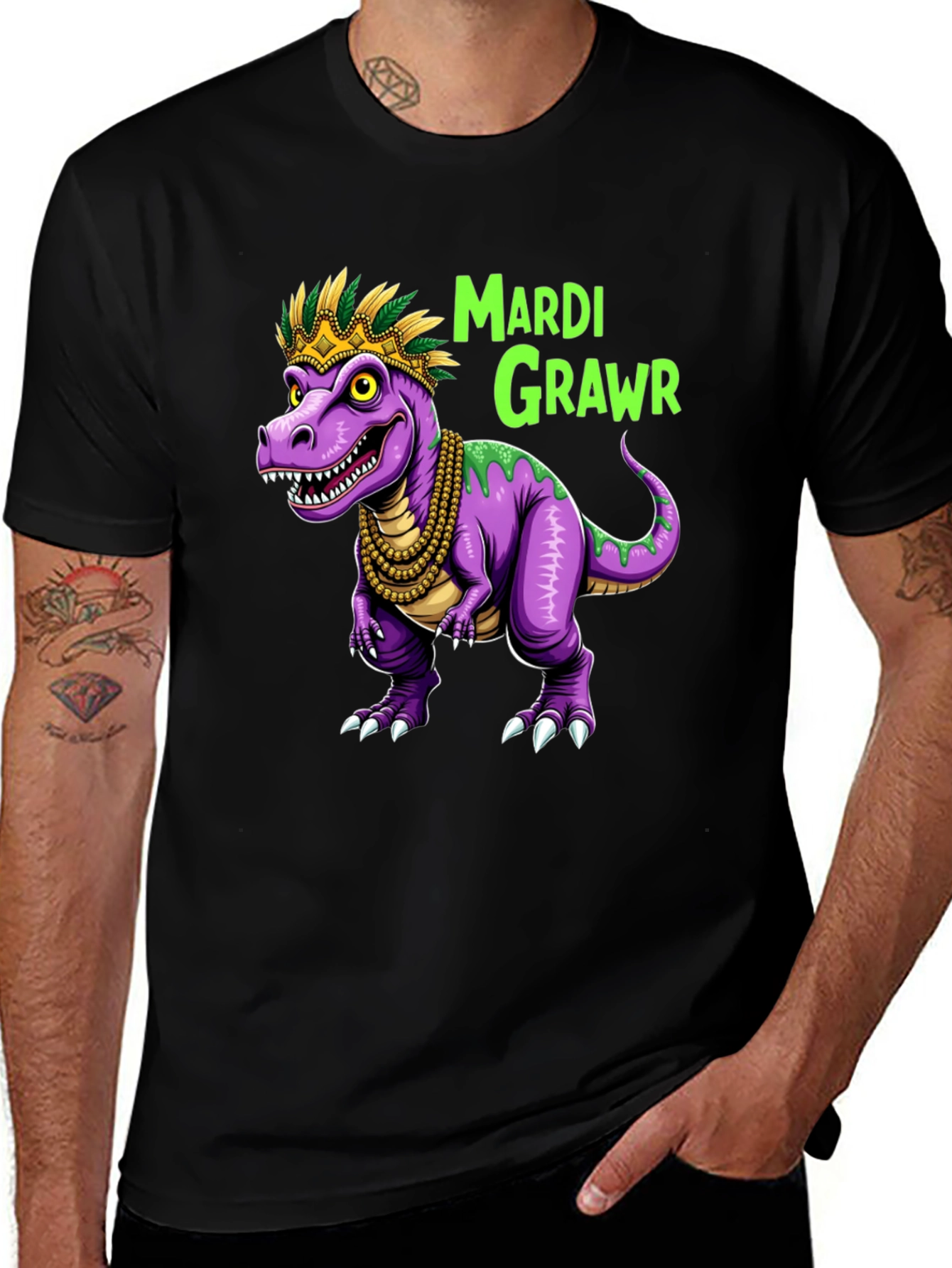 Mardi Gras Dinosaur T-Shirt