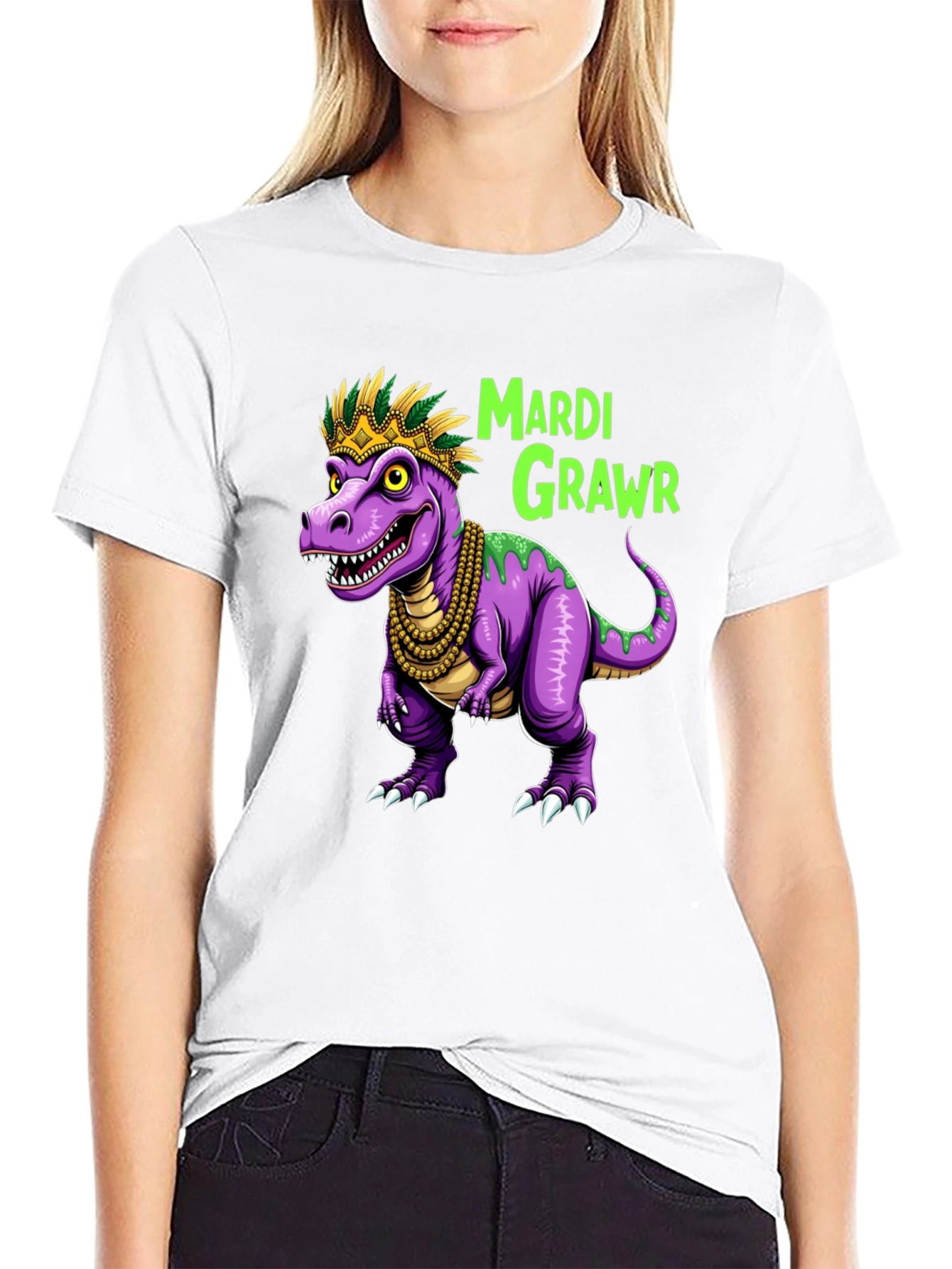 Mardi Gras Dinosaur T-Shirt