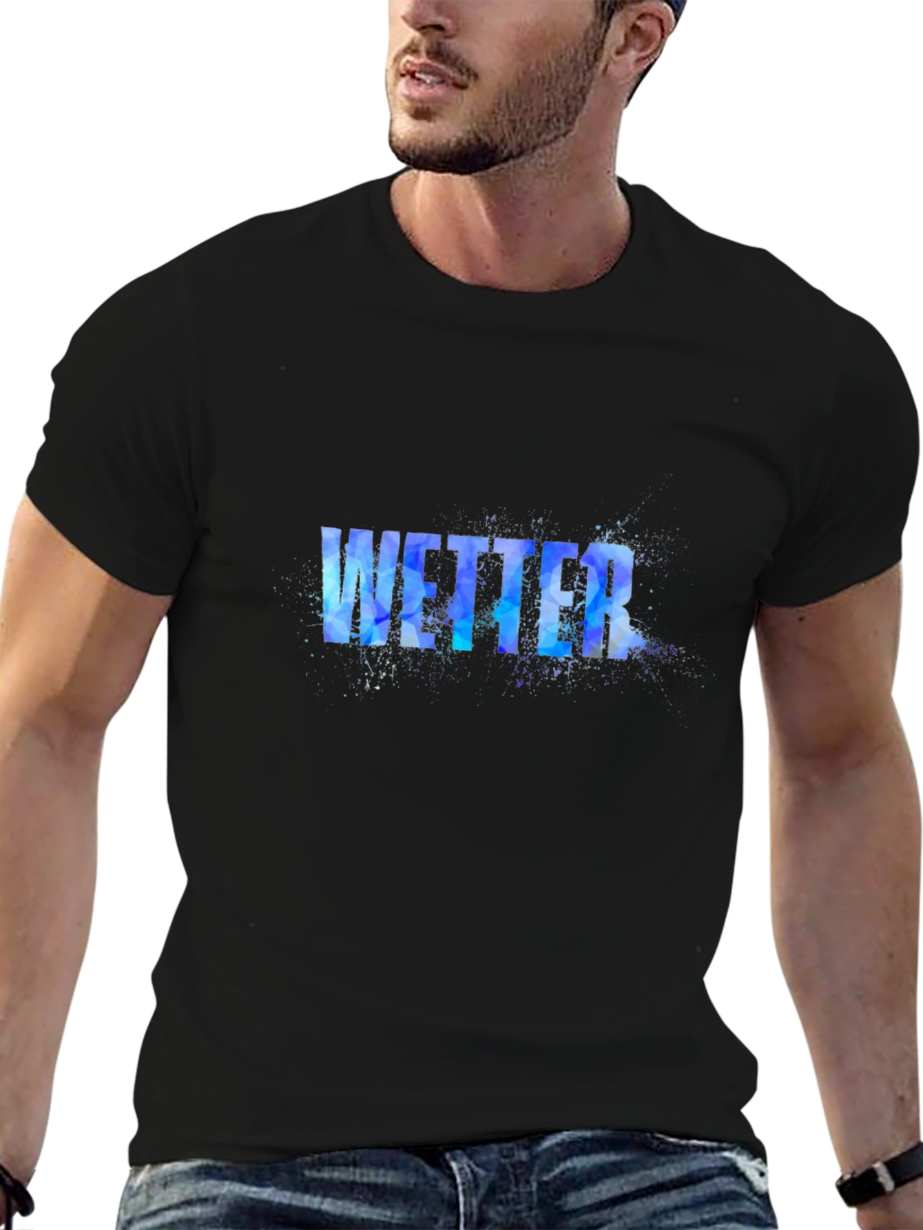 Wetter Graphic Print Black T-Shirt