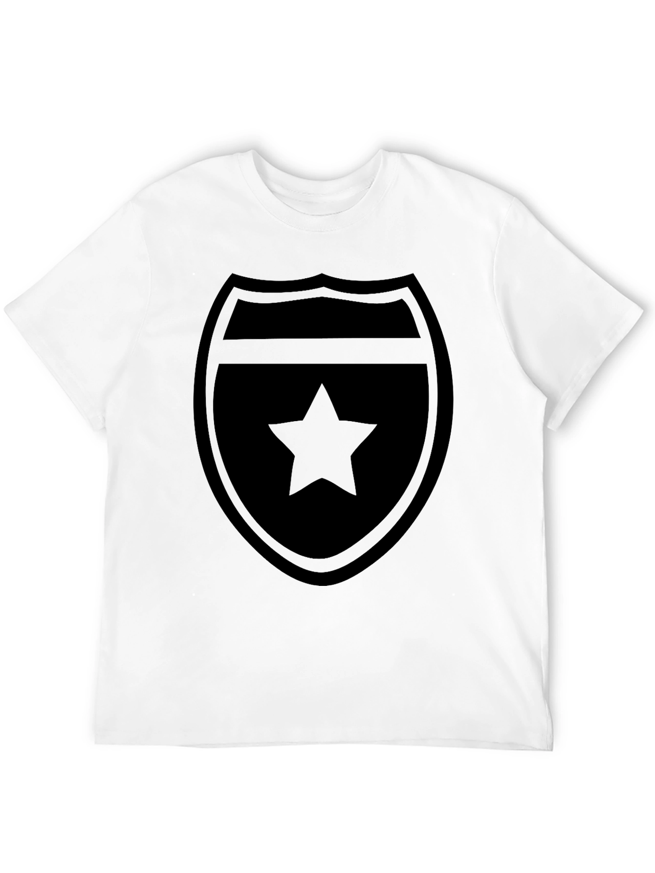 Star Shield Black T-Shirt - Classic Style