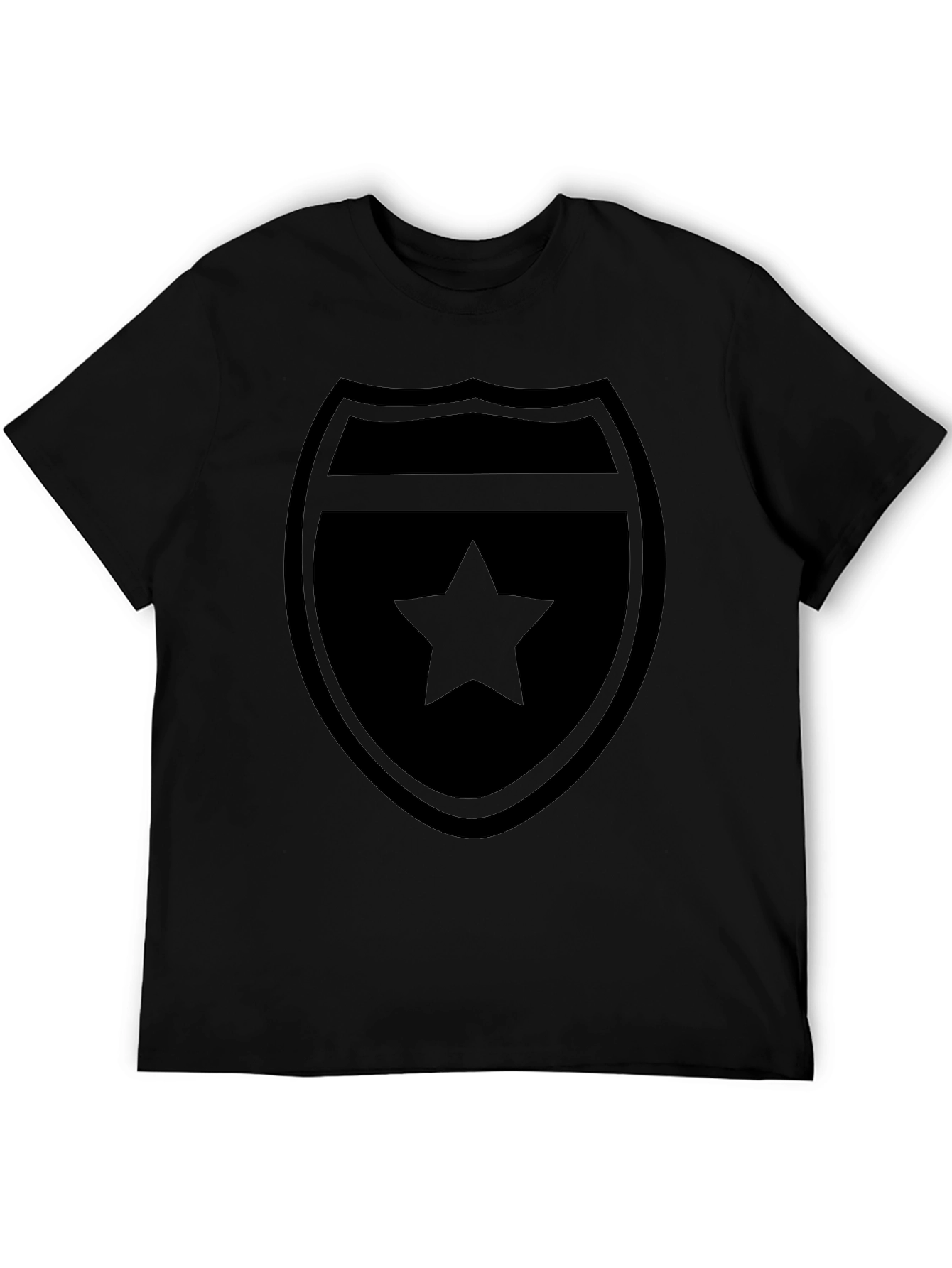 Star Shield Black T-Shirt - Classic Style