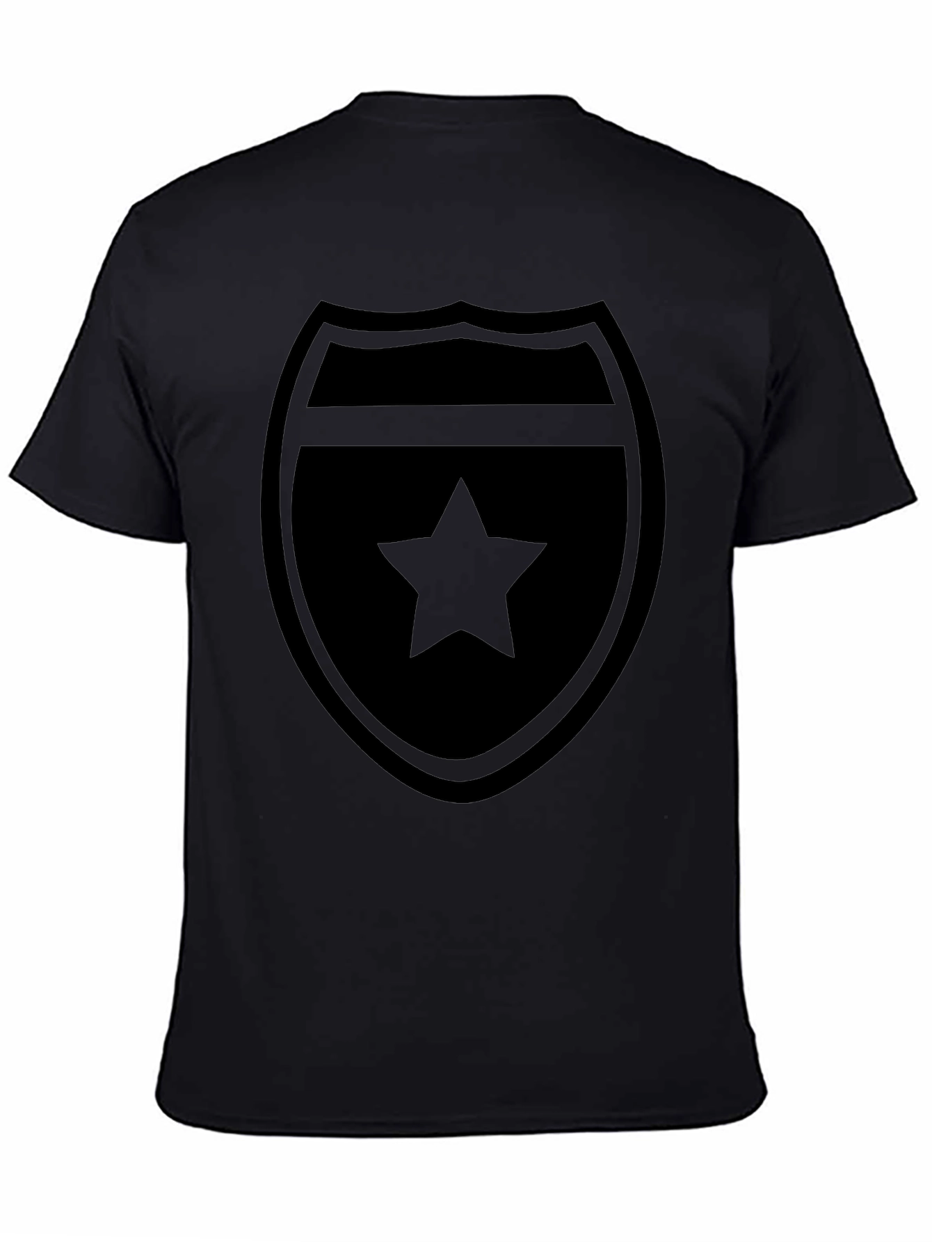 Star Shield Black T-Shirt - Classic Style