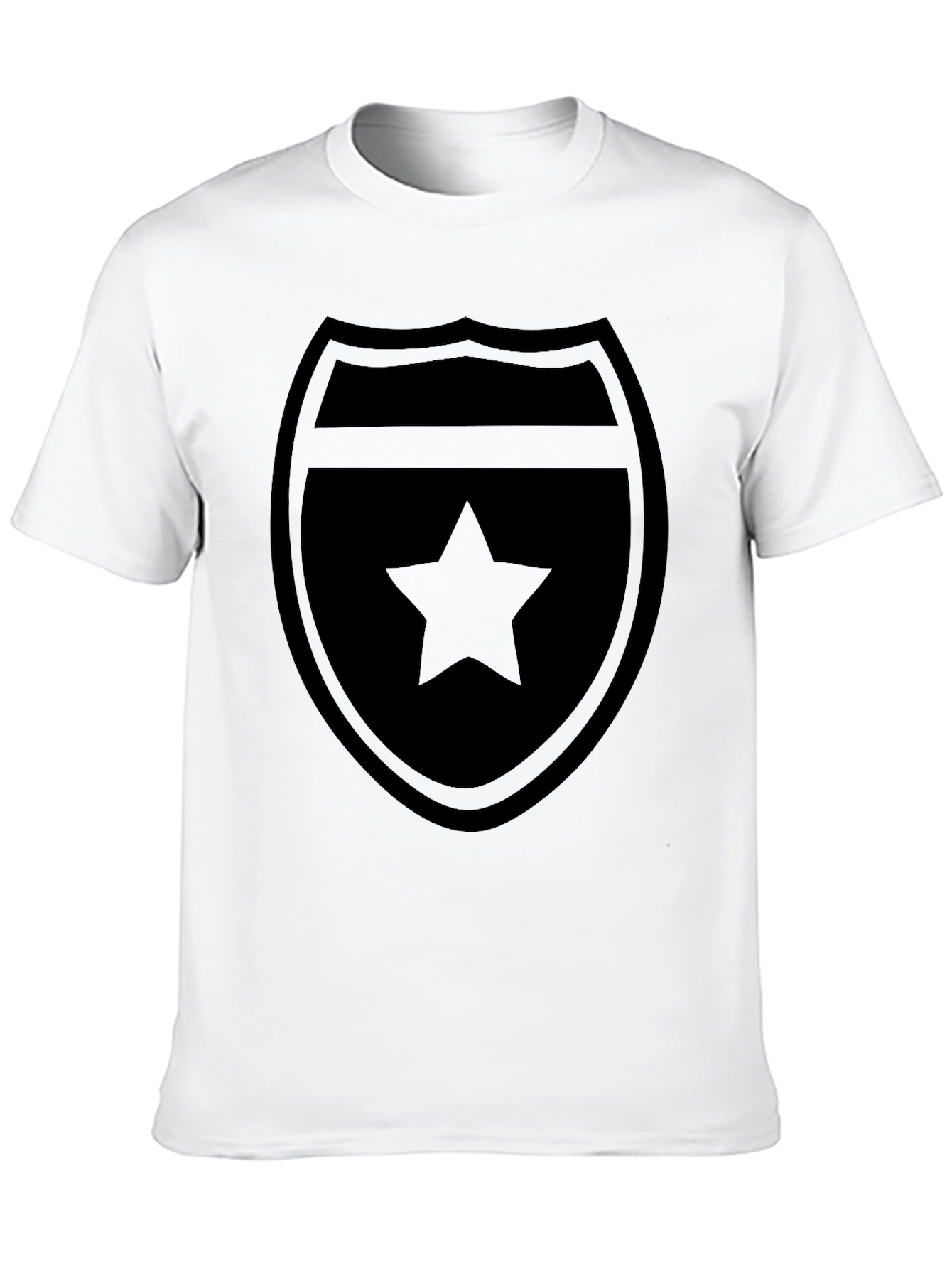 Star Shield Black T-Shirt - Classic Style
