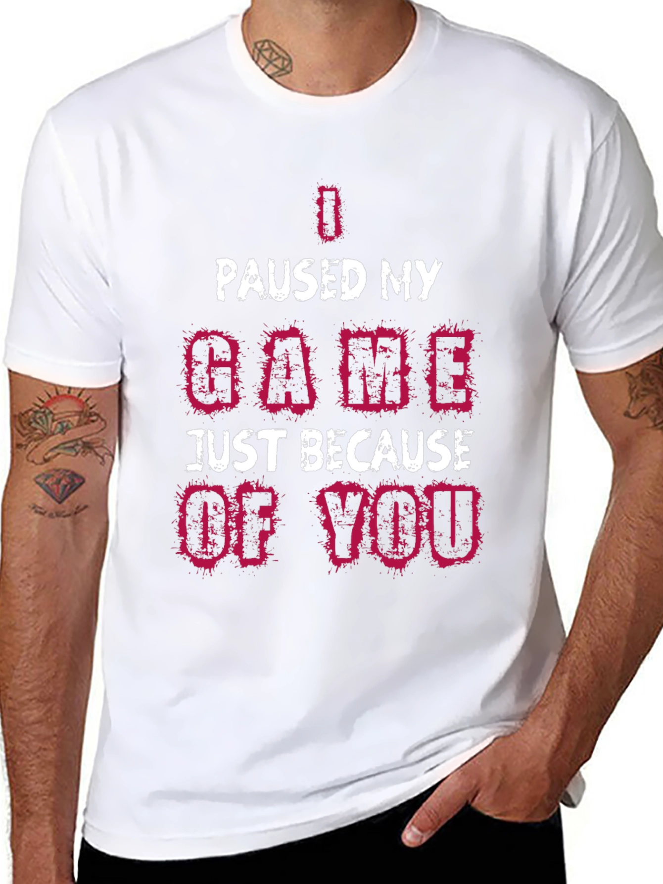 I Paused My Game T-Shirt Funny Gamer Tee