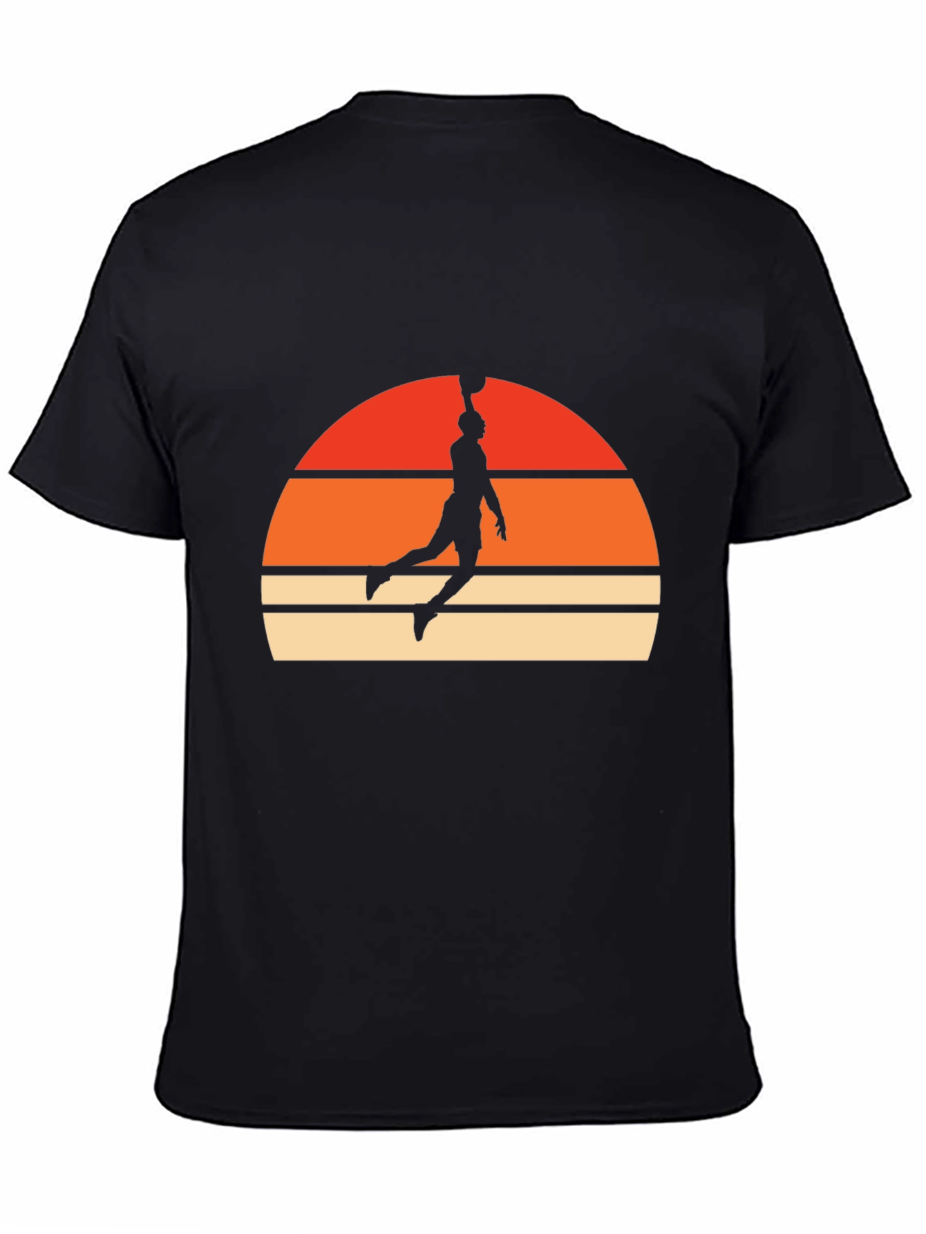Retro Sunset Basketball Dunk T-Shirt