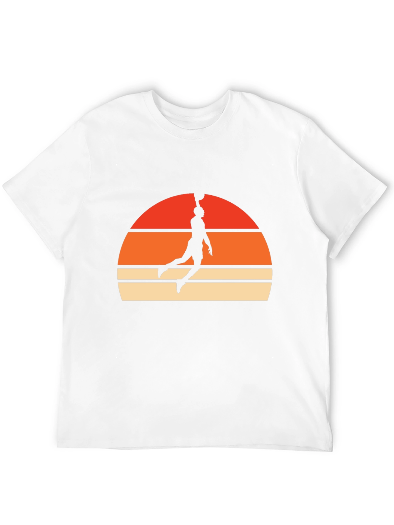 Retro Sunset Basketball Dunk T-Shirt