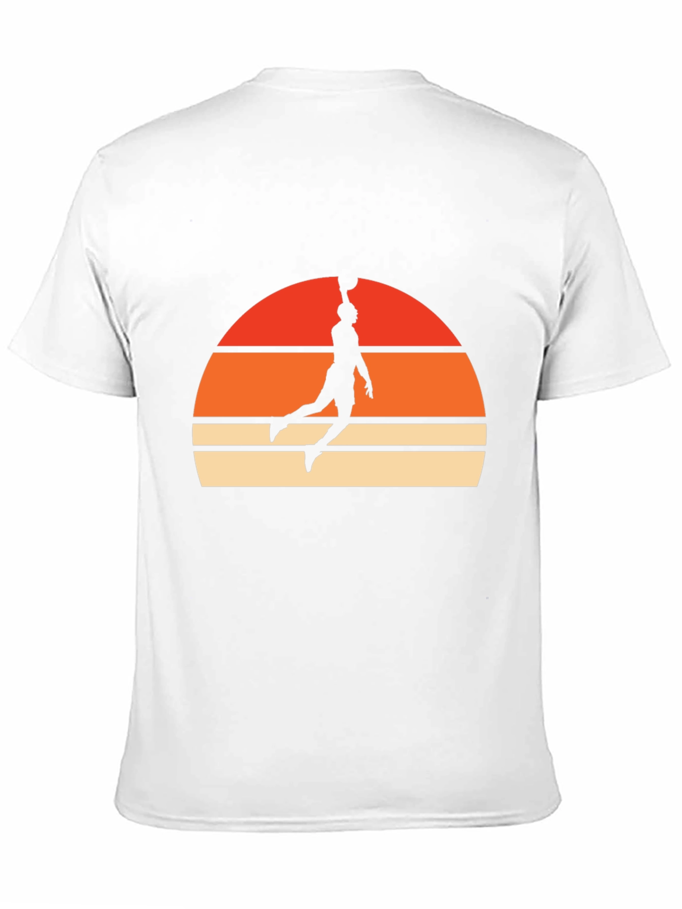 Retro Sunset Basketball Dunk T-Shirt