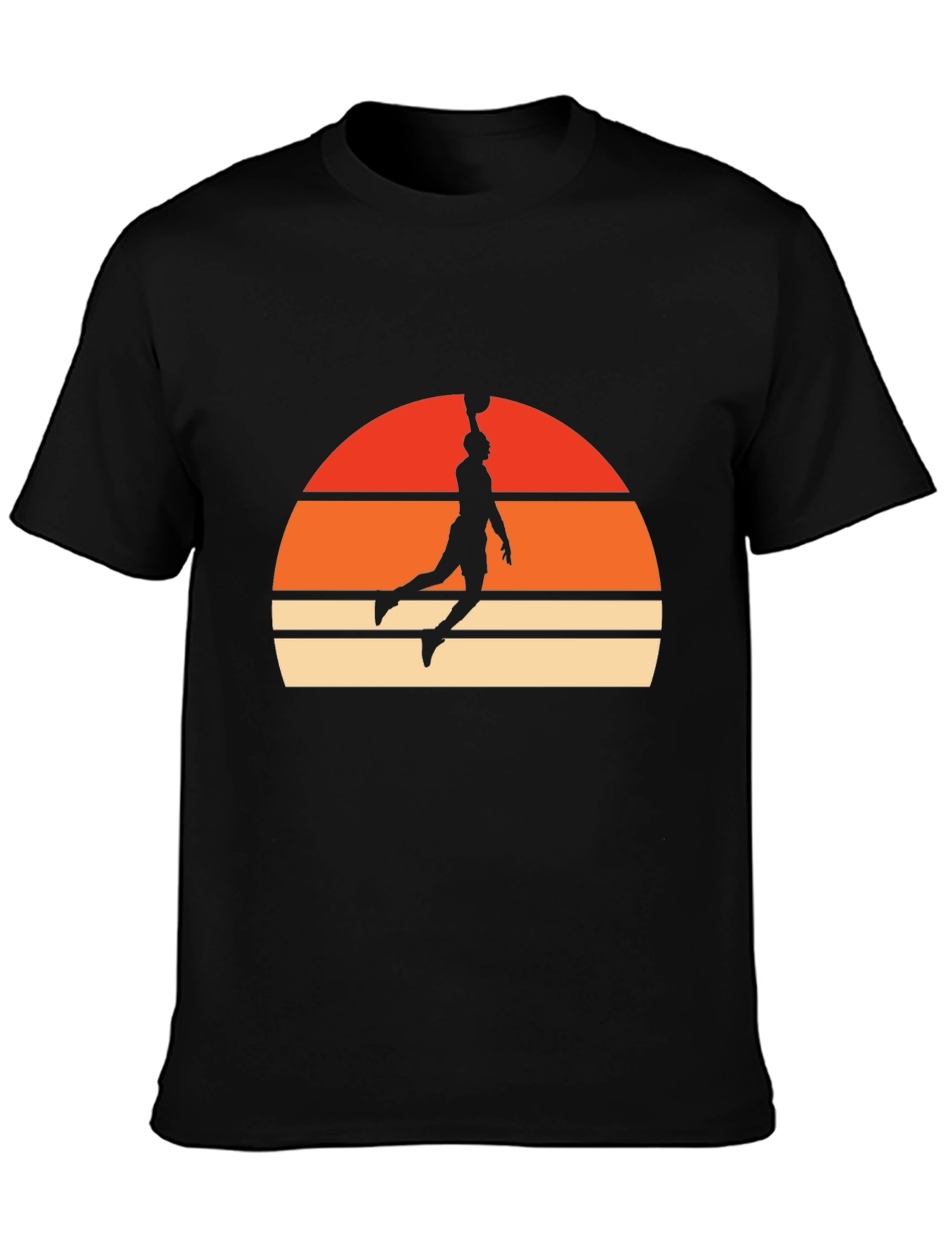 Retro Sunset Basketball Dunk T-Shirt