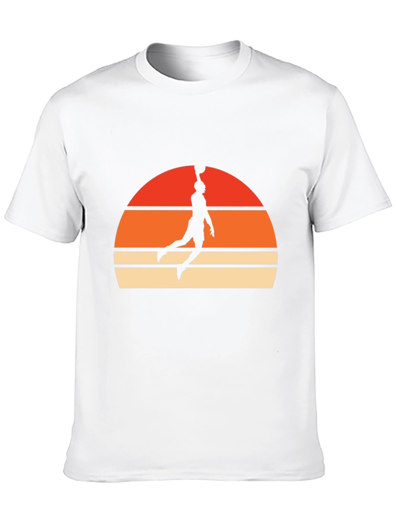 Retro Sunset Basketball Dunk T-Shirt